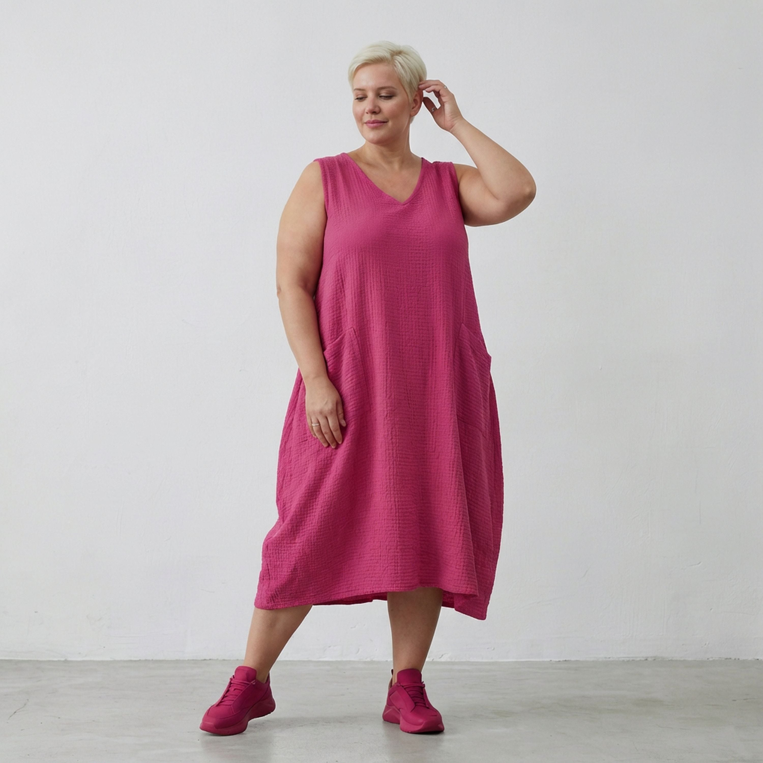 AKH Fashion 7118 Dress, Fuchsia