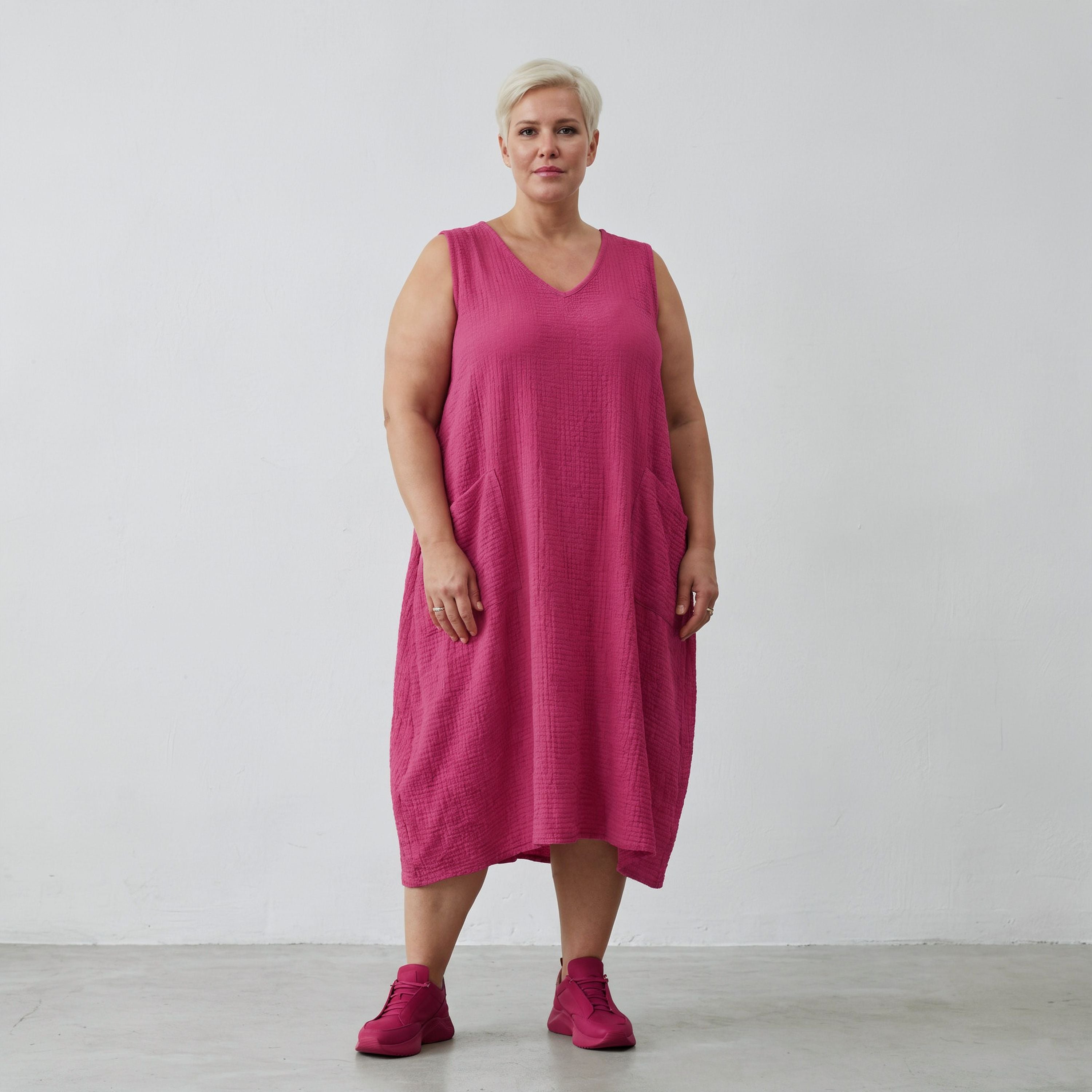 AKH Fashion 7118 Dress, Fuchsia