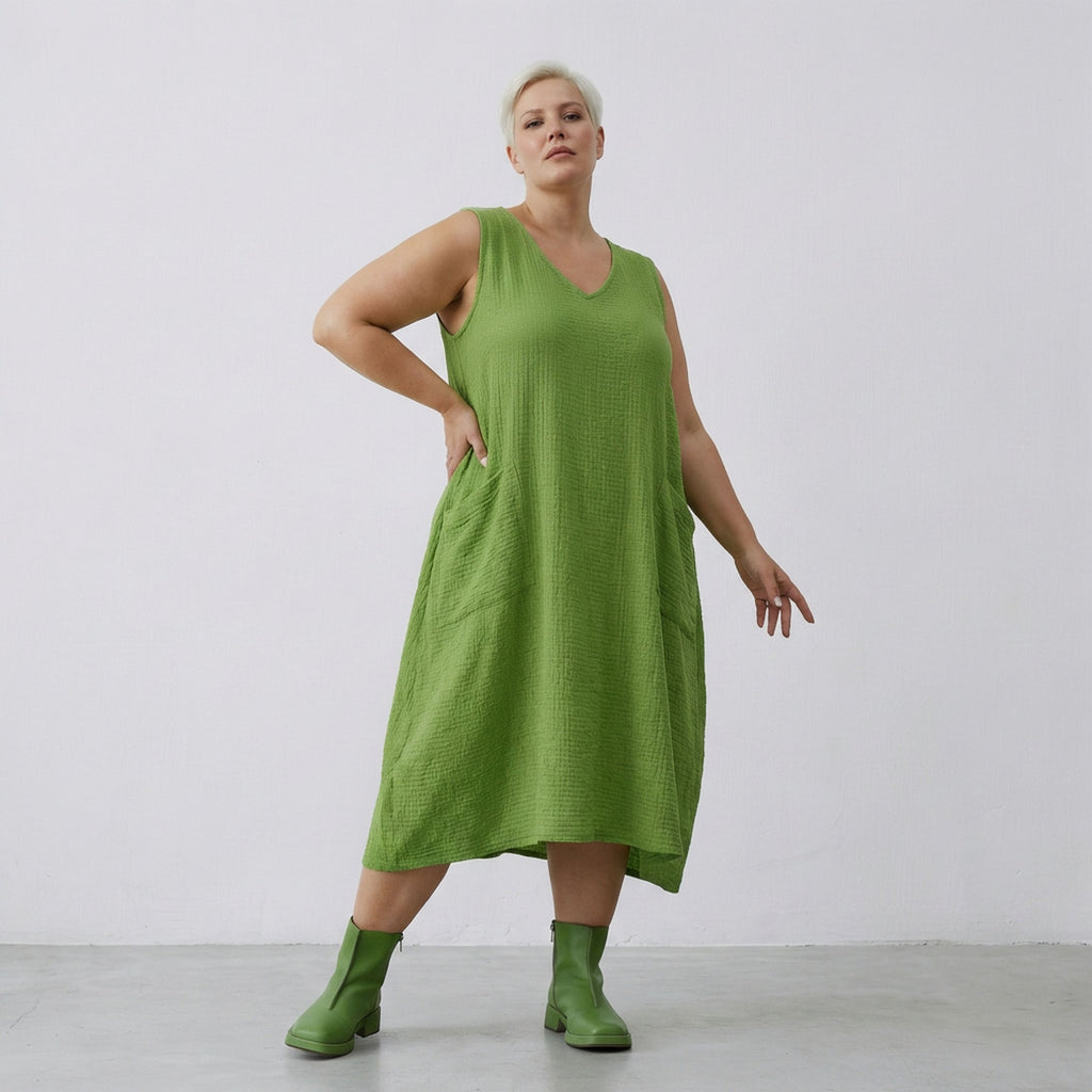 AKH Fashion 7118 Dress, Green