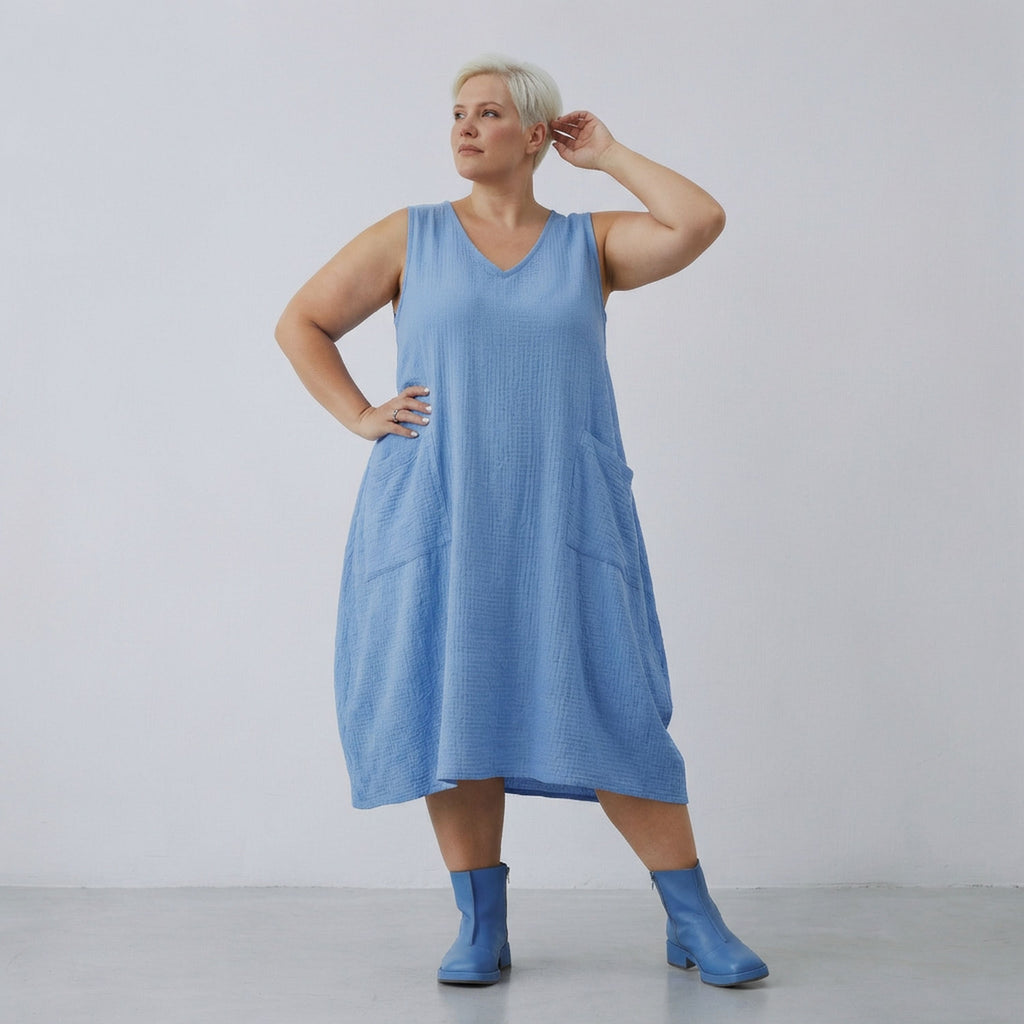 AKH Fashion 7118 Dress, Turquoise