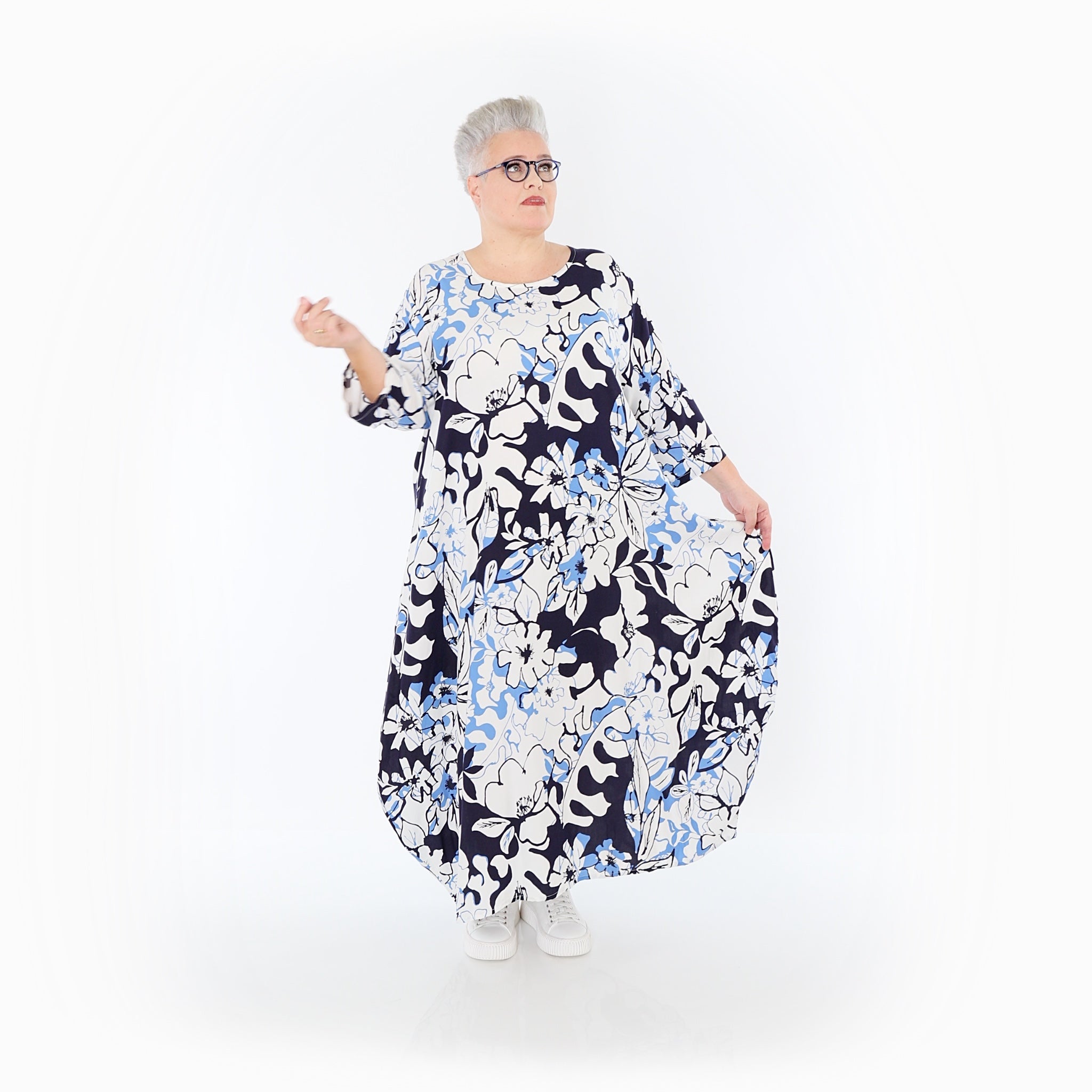 AKH Fashion · Kleid · Isalie · 1926 · Weiß/Marine/Blau