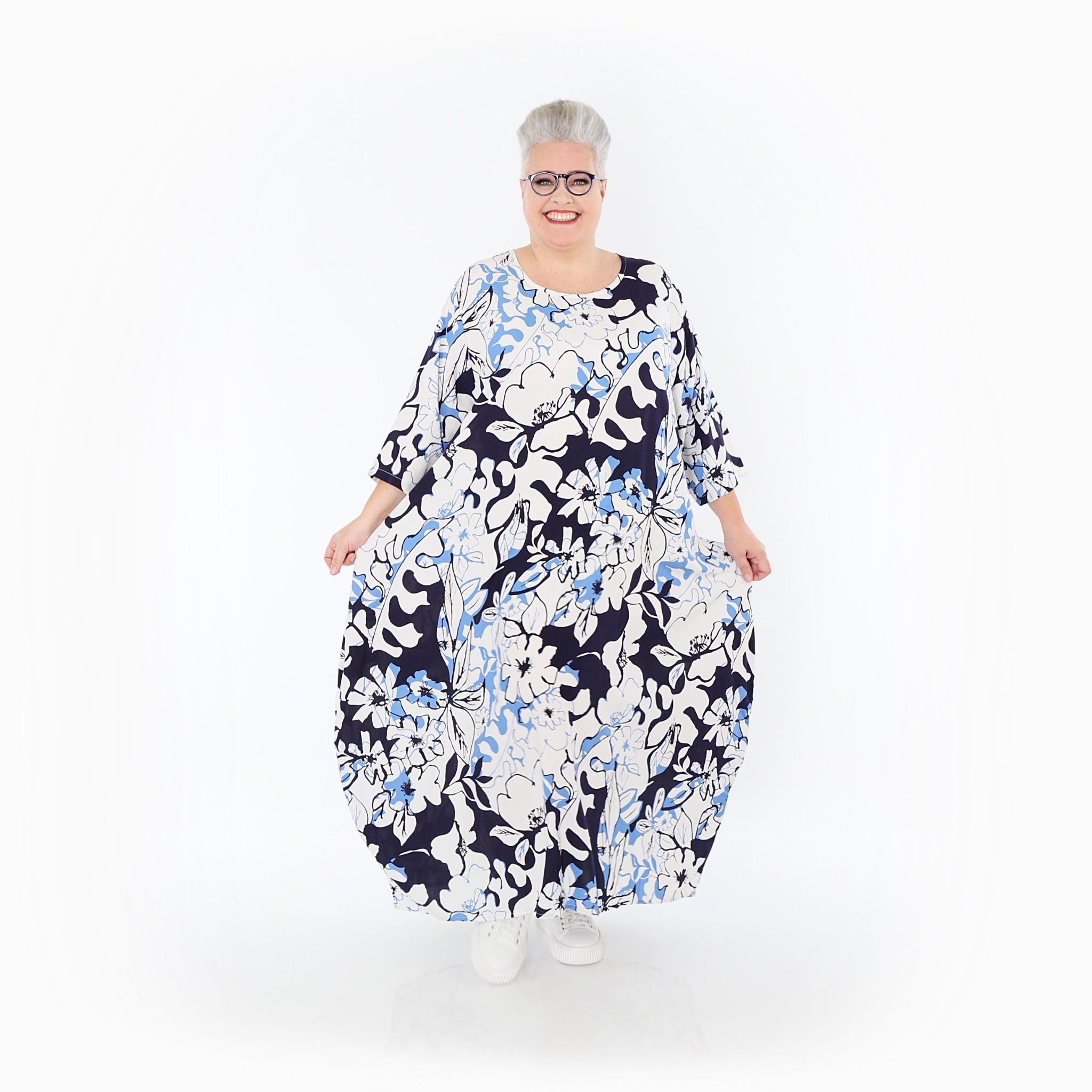 AKH Fashion · Kleid · Isalie · 1926 · Weiß/Marine/Blau