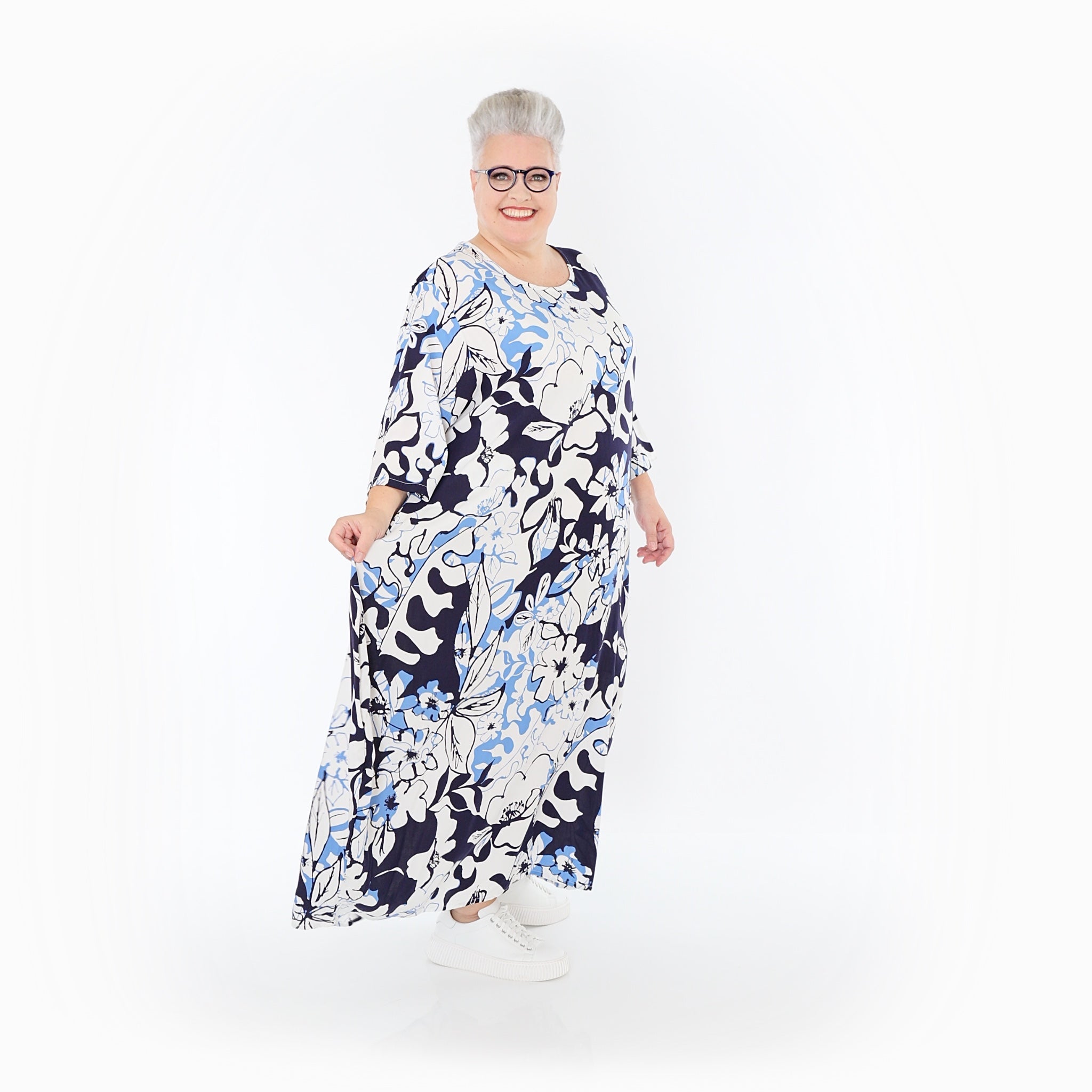 AKH Fashion · Kleid · Isalie · 1926 · Weiß/Marine/Blau