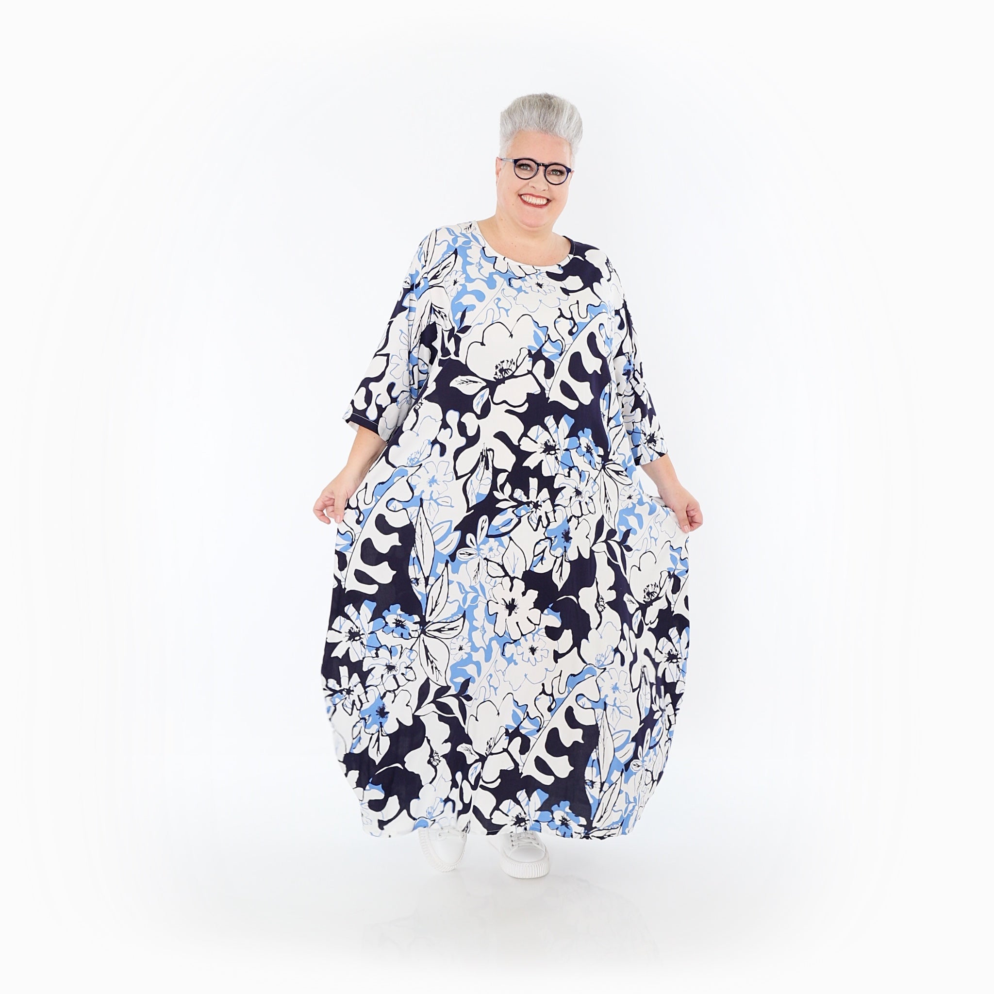 AKH Fashion · Kleid · Isalie · 1926 · Weiß/Marine/Blau