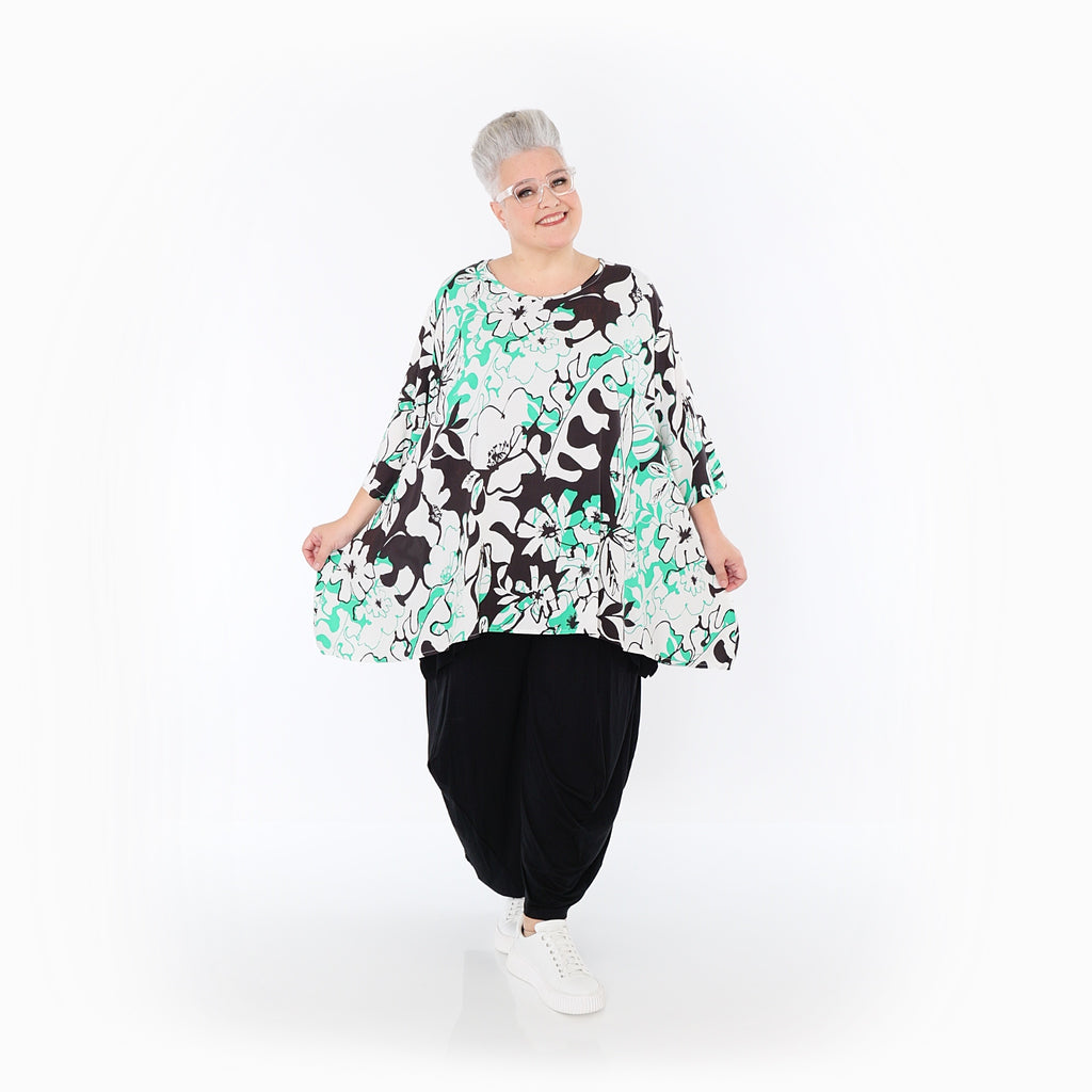 AKH Fashion · Shirt · Isalie · 593 · Weiß/Schwarz/Grün