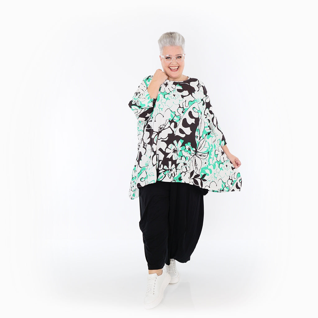 AKH Fashion · Shirt · Isalie · 593 · Weiß/Schwarz/Grün