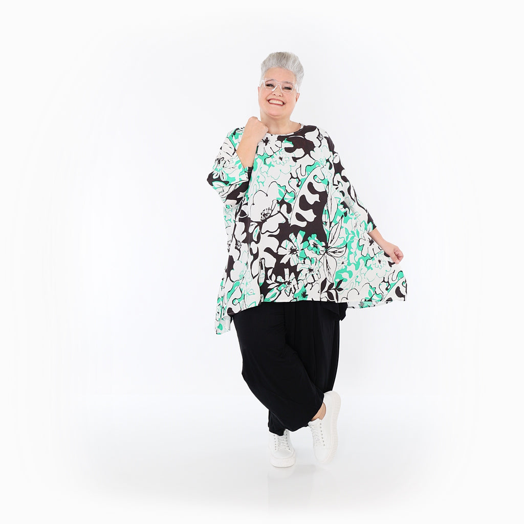 AKH Fashion · Shirt · Isalie · 593 · Weiß/Schwarz/Grün
