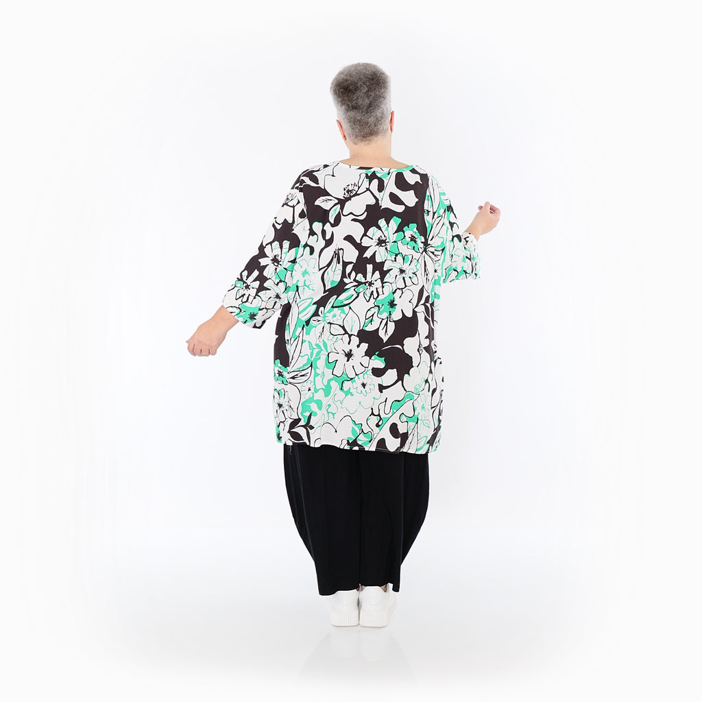 AKH Fashion · Shirt · Isalie · 593 · Weiß/Schwarz/Grün