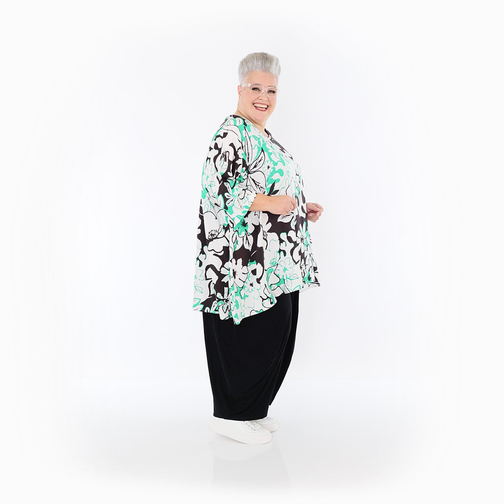 AKH Fashion · Shirt · Isalie · 593 · Weiß/Schwarz/Grün