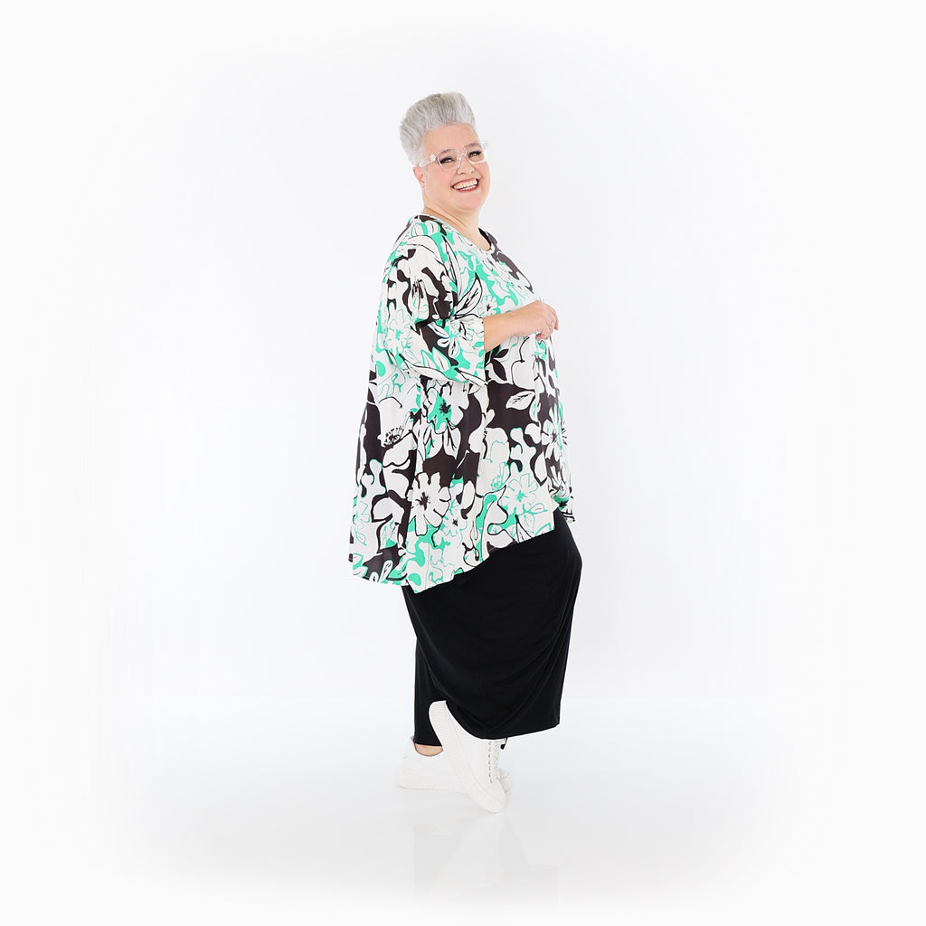 AKH Fashion · Shirt · Isalie · 593 · Weiß/Schwarz/Grün