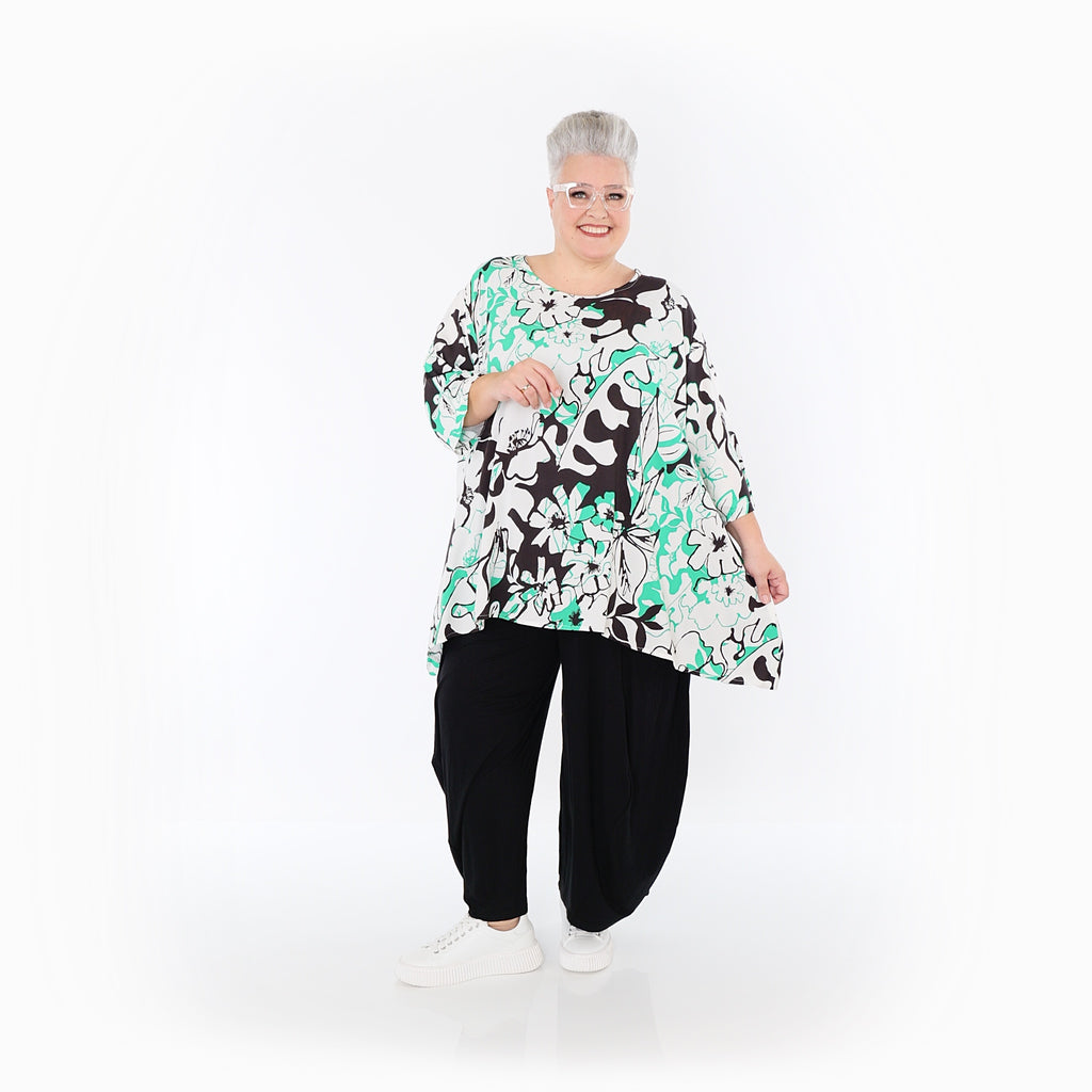 AKH Fashion · Shirt · Isalie · 593 · Weiß/Schwarz/Grün