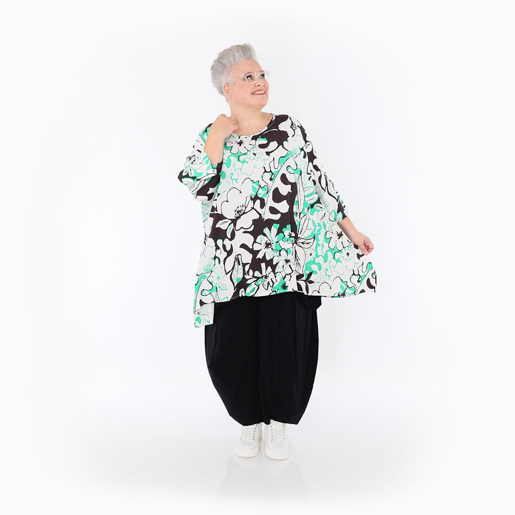 AKH Fashion · Shirt · Isalie · 593 · Weiß/Schwarz/Grün