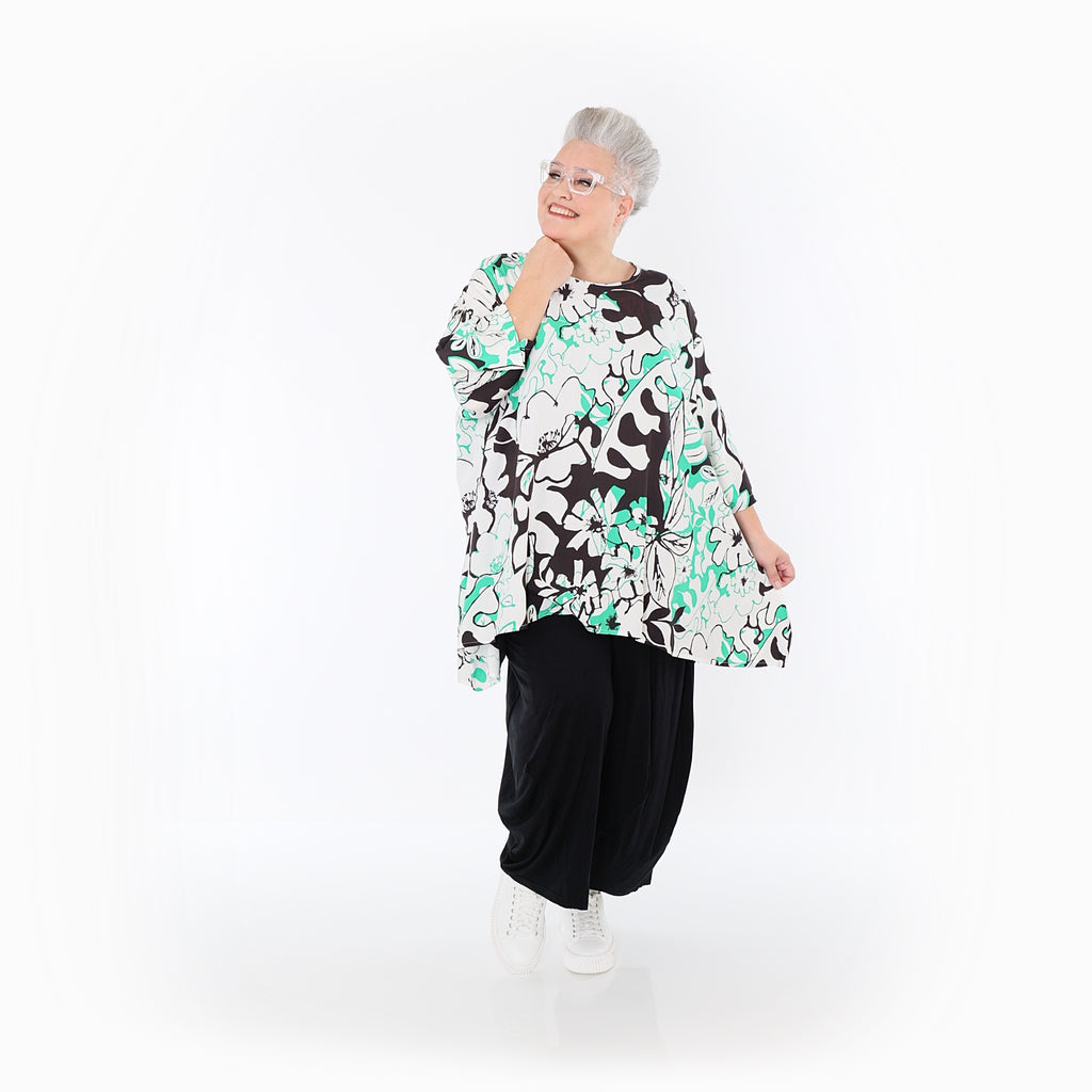 AKH Fashion · Shirt · Isalie · 593 · Weiß/Schwarz/Grün