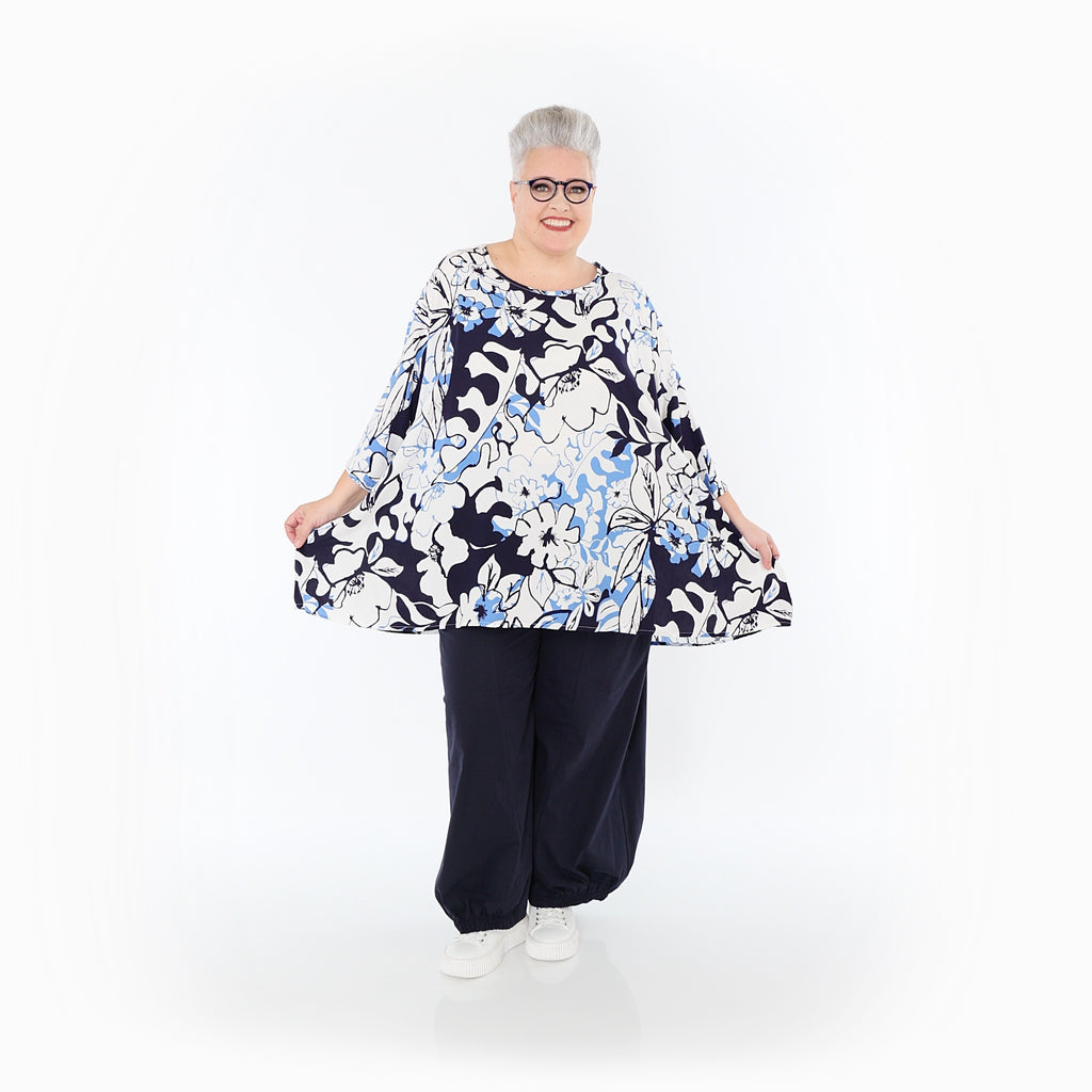 AKH Fashion · Shirt · Isalie · 593 · Weiß/Marine/Blau