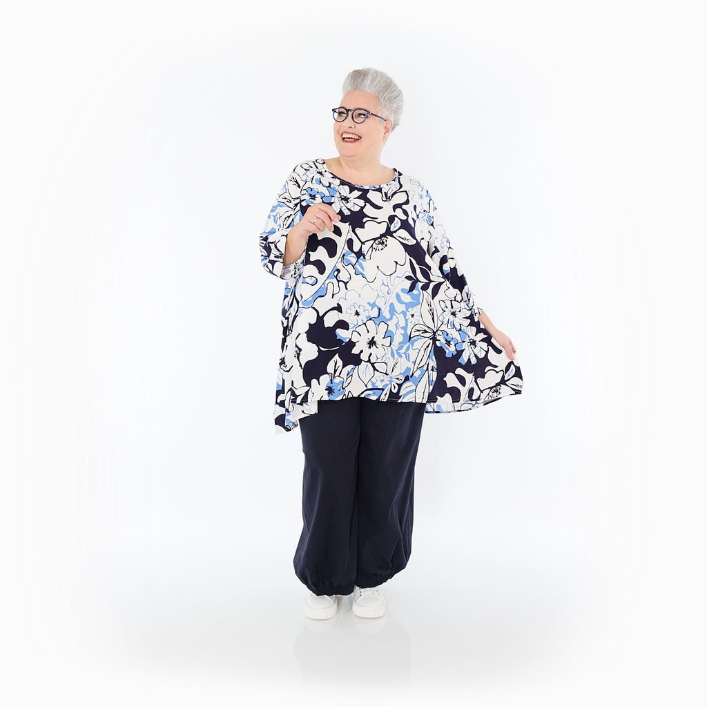 AKH Fashion · Shirt · Isalie · 593 · Weiß/Marine/Blau