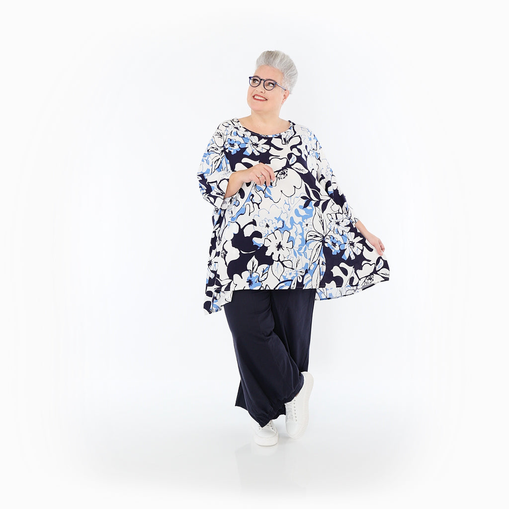 AKH Fashion · Shirt · Isalie · 593 · Weiß/Marine/Blau