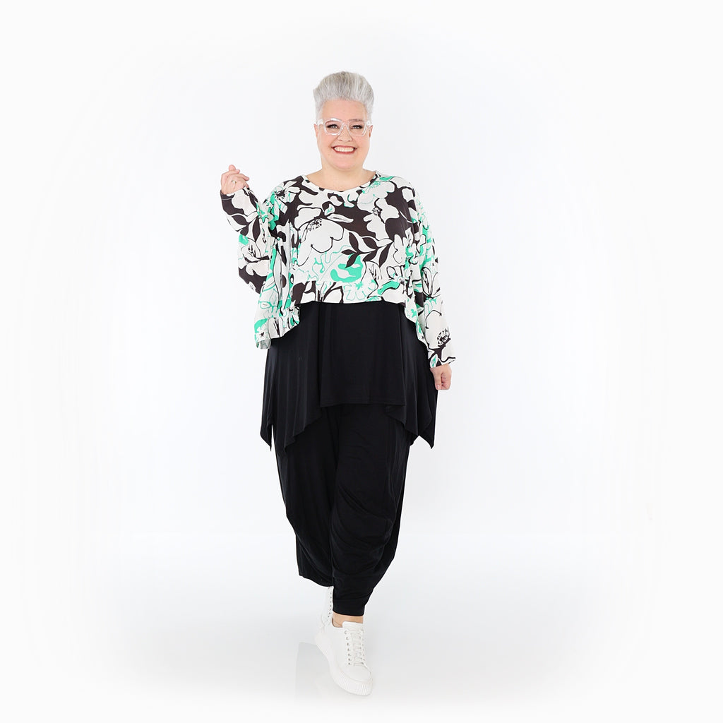 AKH Fashion · Überwurf · Isalie · 7011 · Weiß/Schwarz/Grün