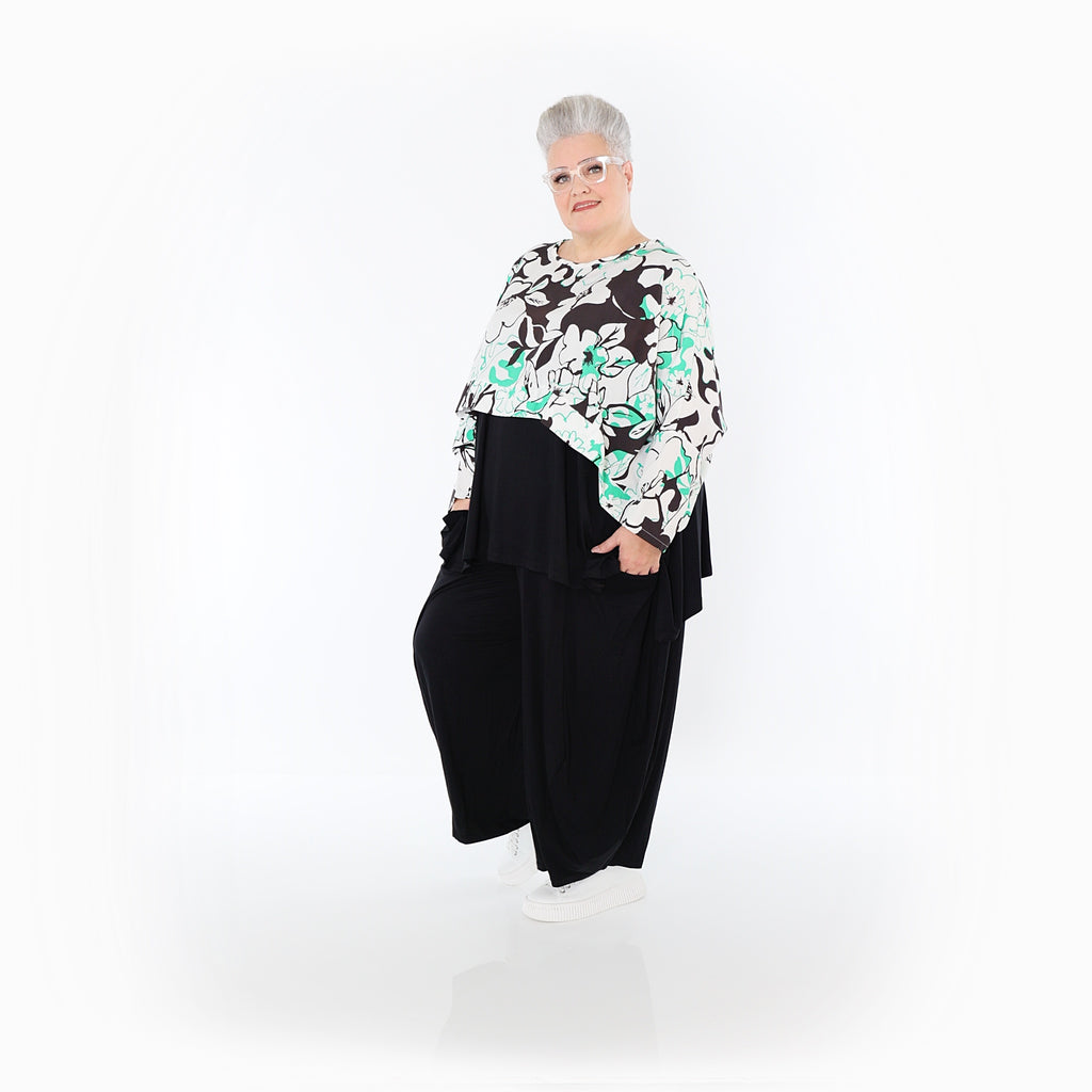 AKH Fashion · Überwurf · Isalie · 7011 · Weiß/Schwarz/Grün