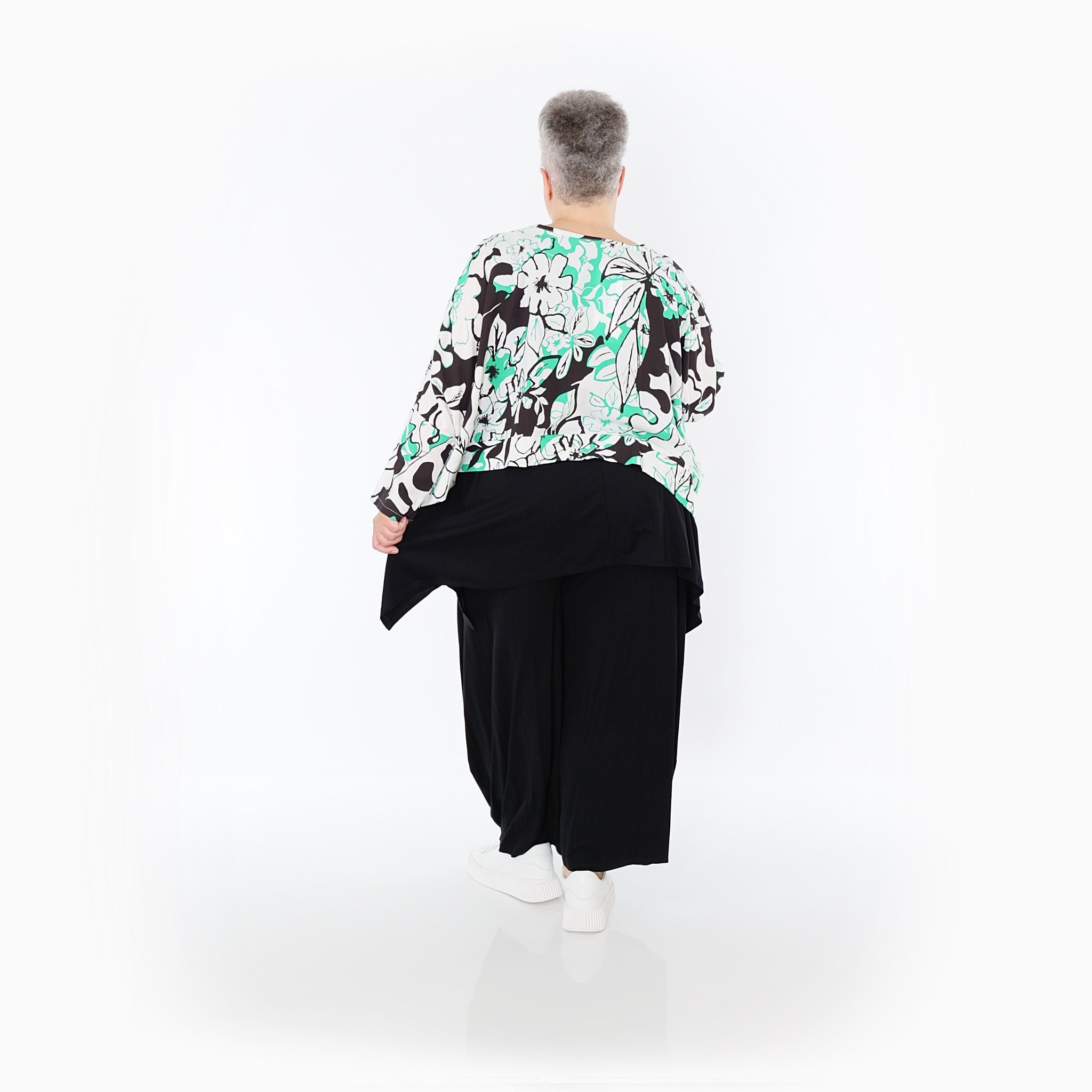 AKH Fashion · Überwurf · Isalie · 7011 · Weiß/Schwarz/Grün