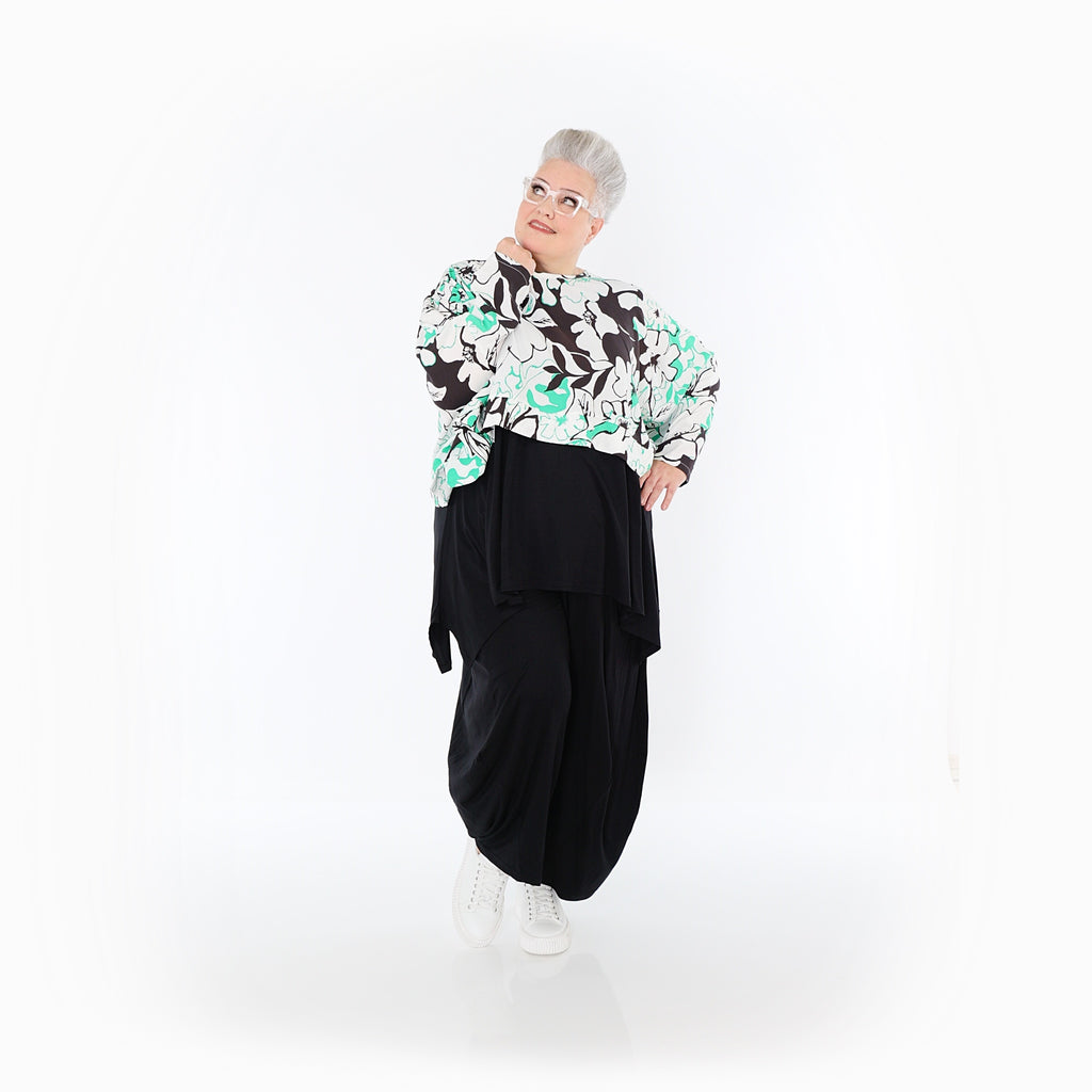 AKH Fashion · Überwurf · Isalie · 7011 · Weiß/Schwarz/Grün