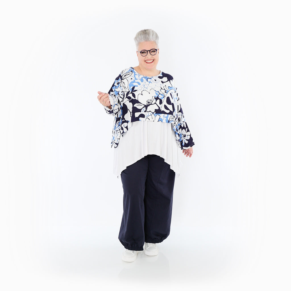 AKH Fashion · Überwurf · Isalie · 7011 · Weiß/Marine/Blau