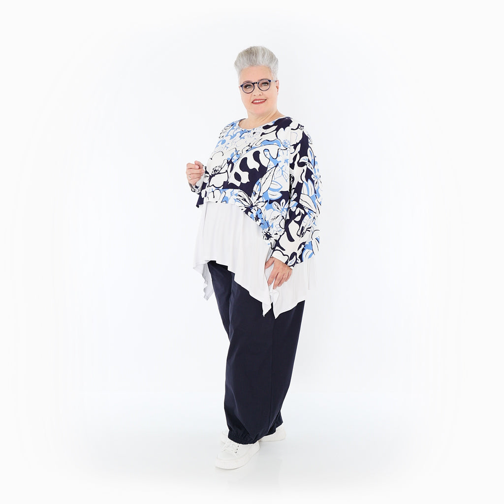 AKH Fashion · Überwurf · Isalie · 7011 · Weiß/Marine/Blau