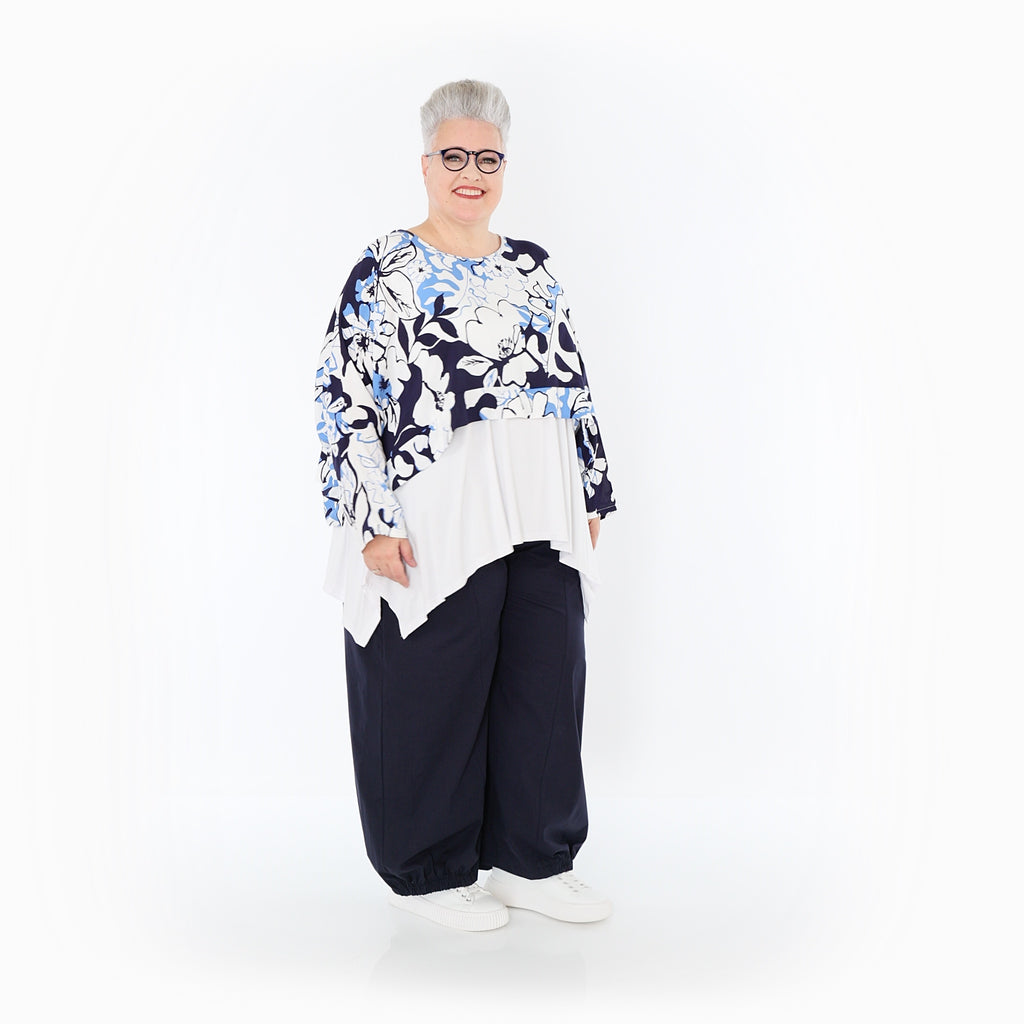 AKH Fashion · Überwurf · Isalie · 7011 · Weiß/Marine/Blau