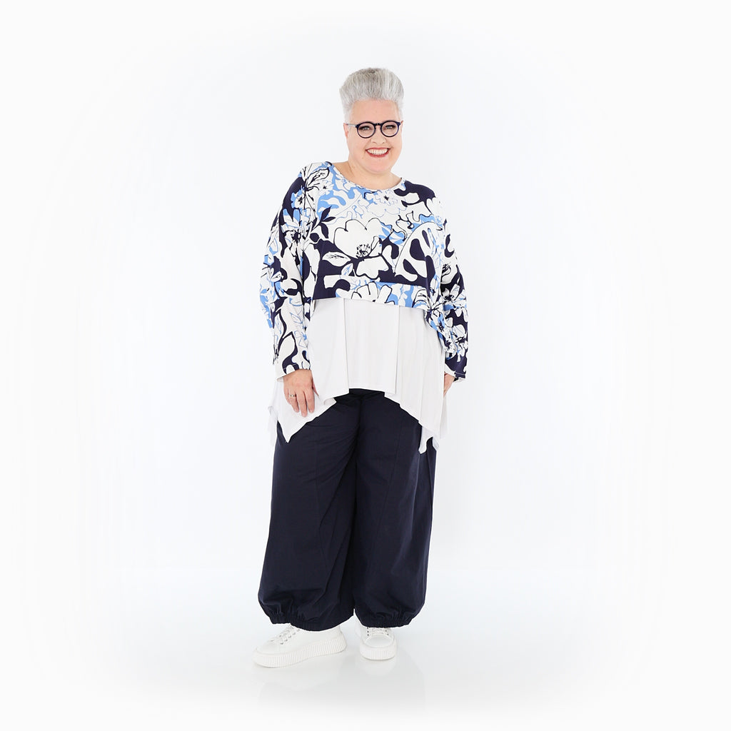 AKH Fashion · Überwurf · Isalie · 7011 · Weiß/Marine/Blau