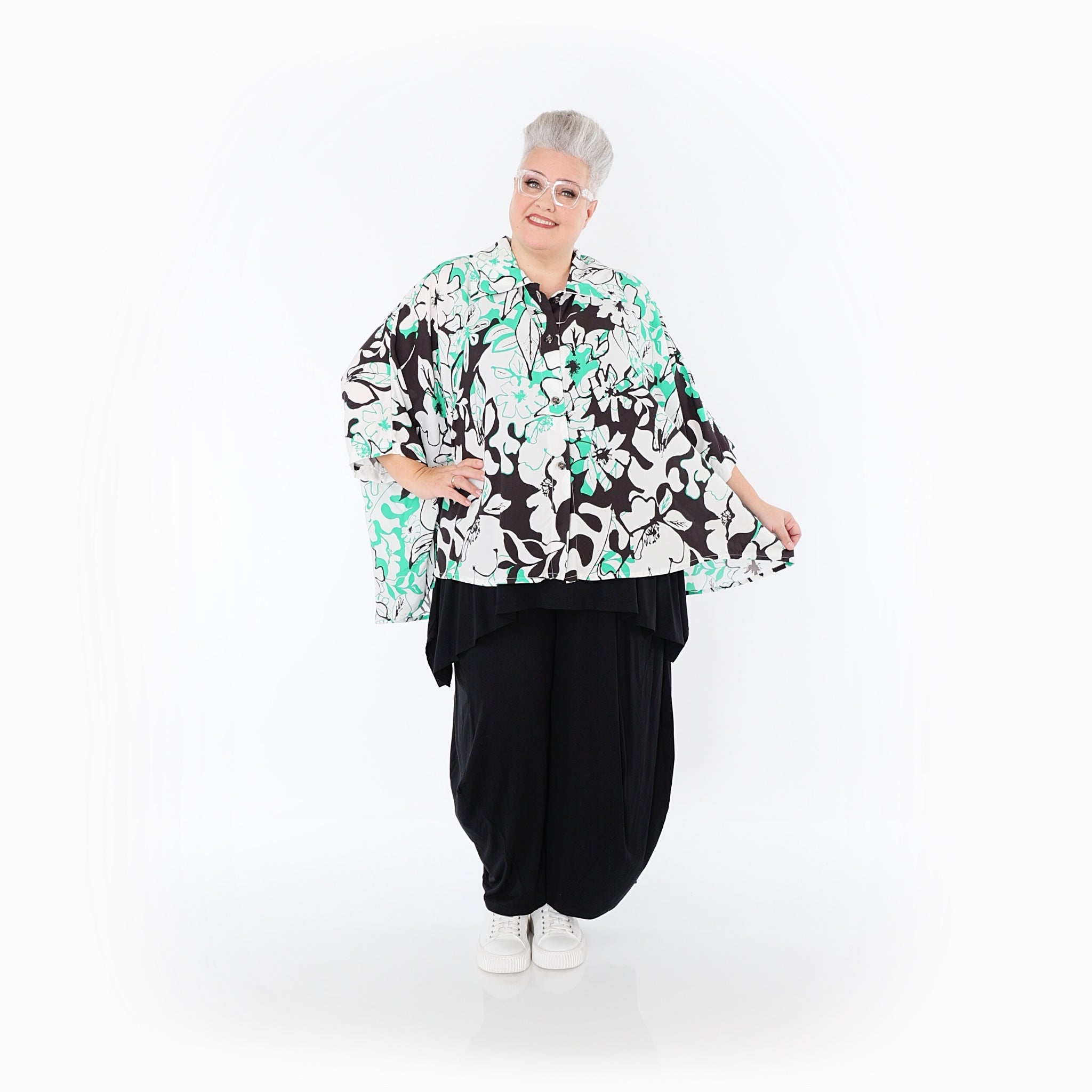 AKH Fashion · Jacke · Isalie · 7092 · Weiß/Schwarz/Grün