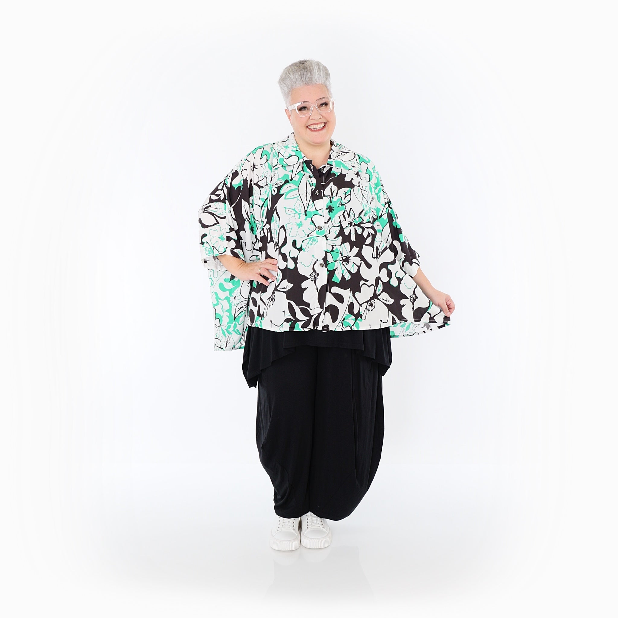 AKH Fashion · Jacke · Isalie · 7092 · Weiß/Schwarz/Grün