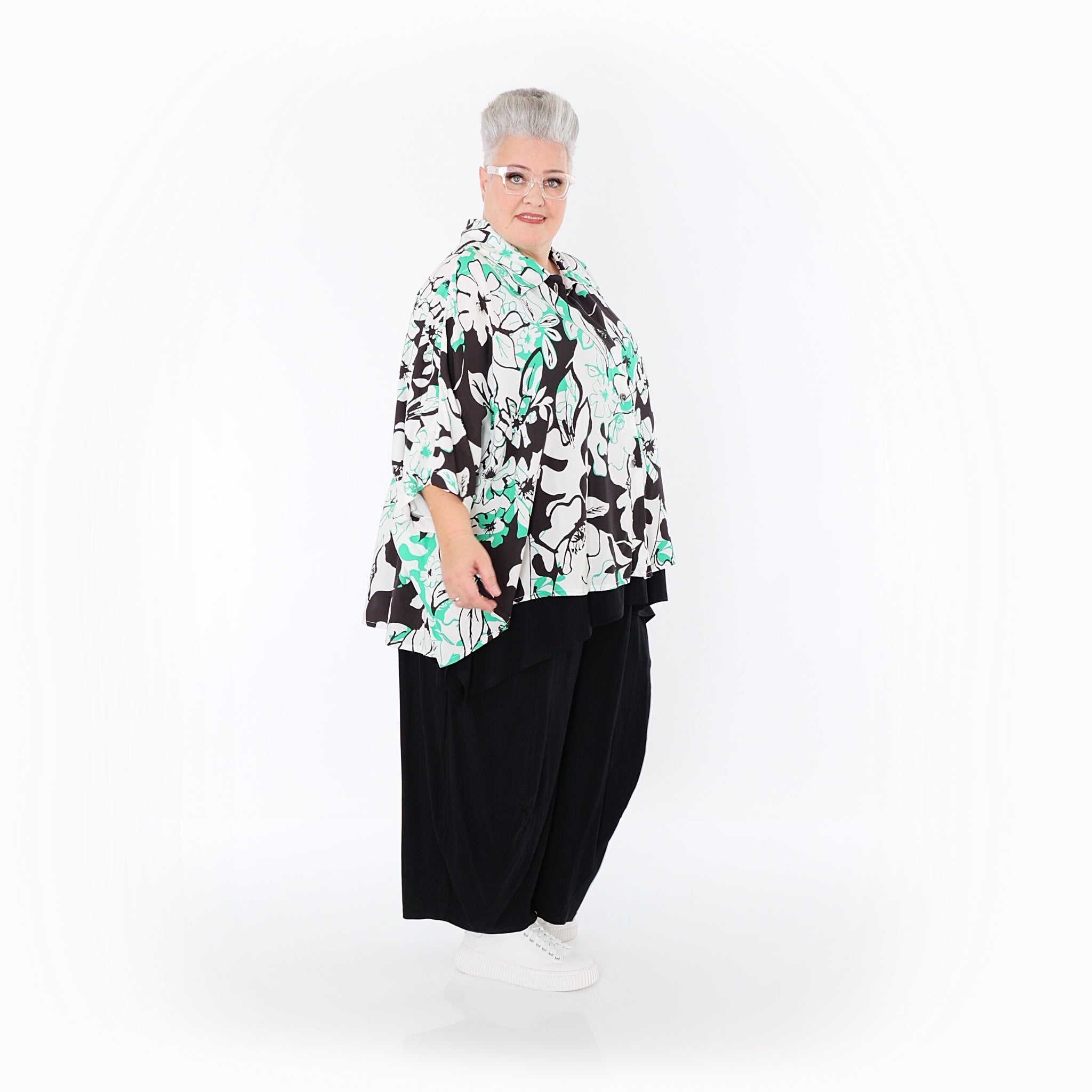 AKH Fashion · Jacke · Isalie · 7092 · Weiß/Schwarz/Grün