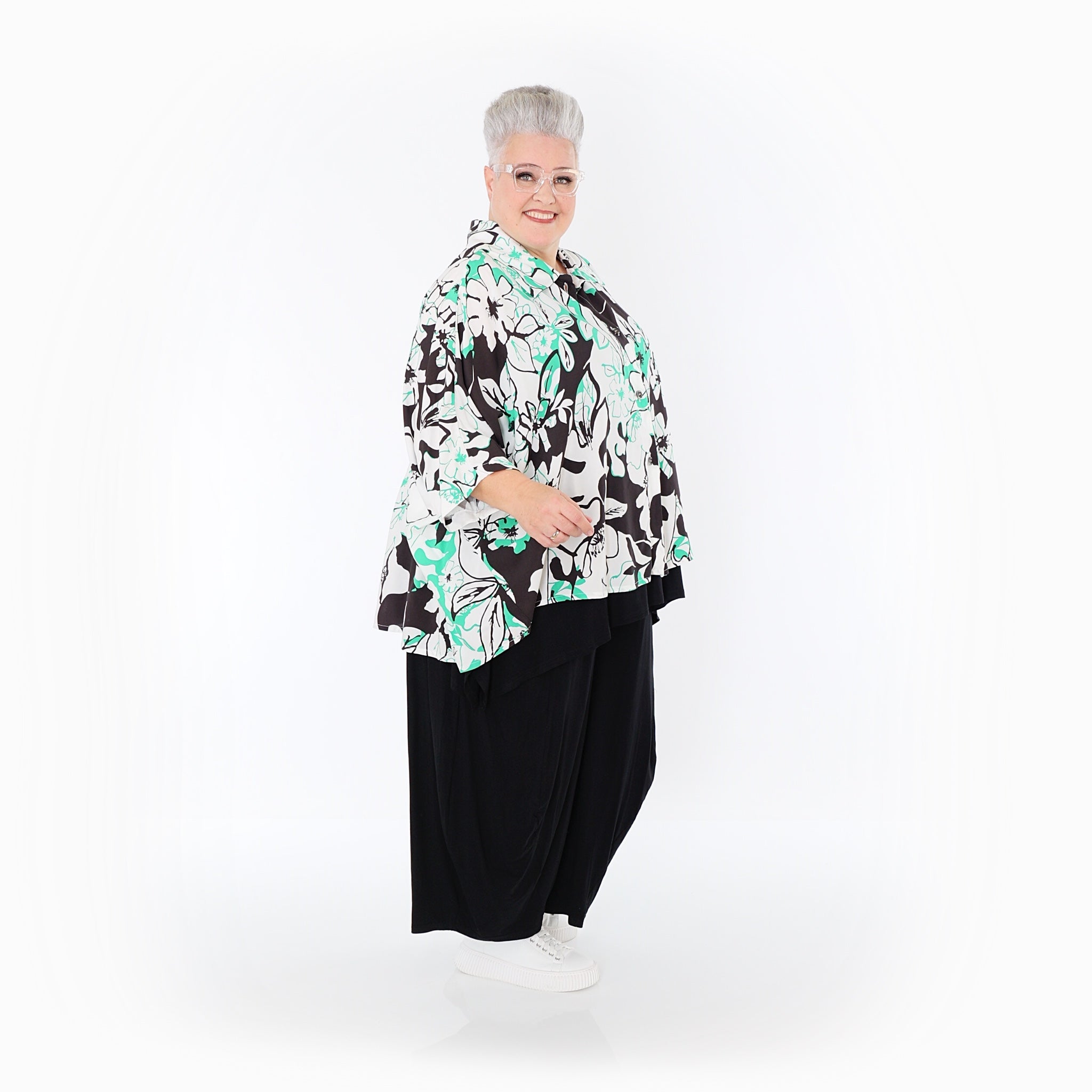 AKH Fashion · Jacke · Isalie · 7092 · Weiß/Schwarz/Grün