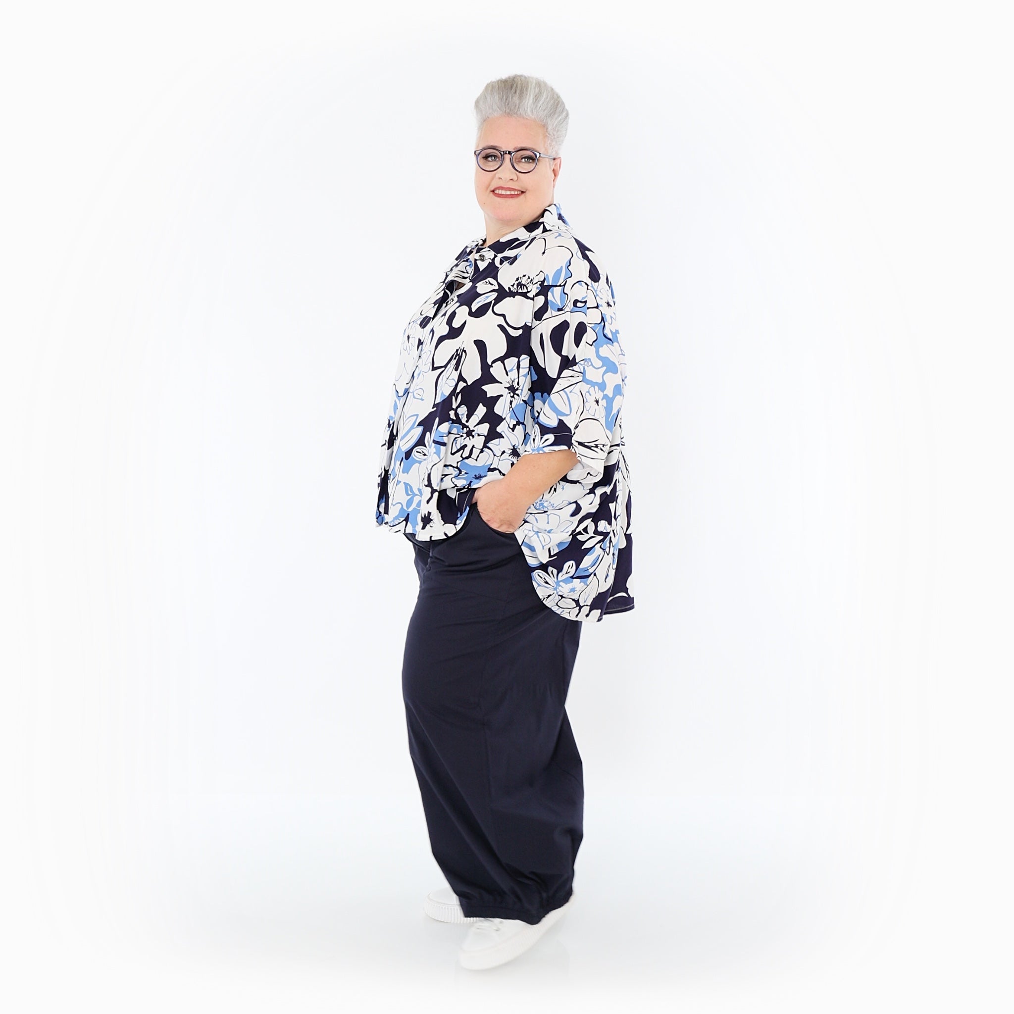 AKH Fashion · Jacke · Isalie · 7092 · Weiß/Marine/Blau