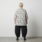 AKH Fashion 593 Big Shirt, White-Black