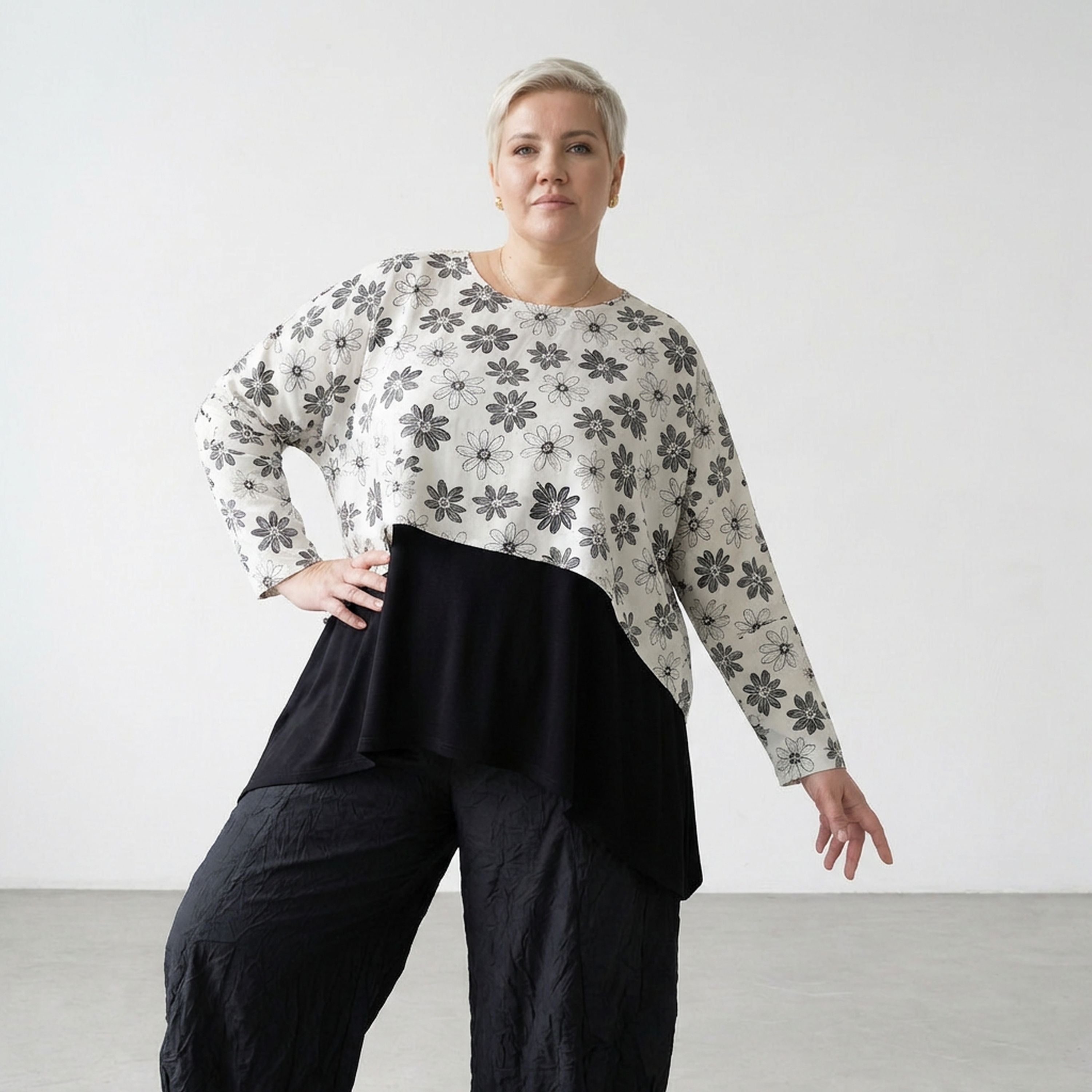 AKH Fashion 7011 Throw, White-Black