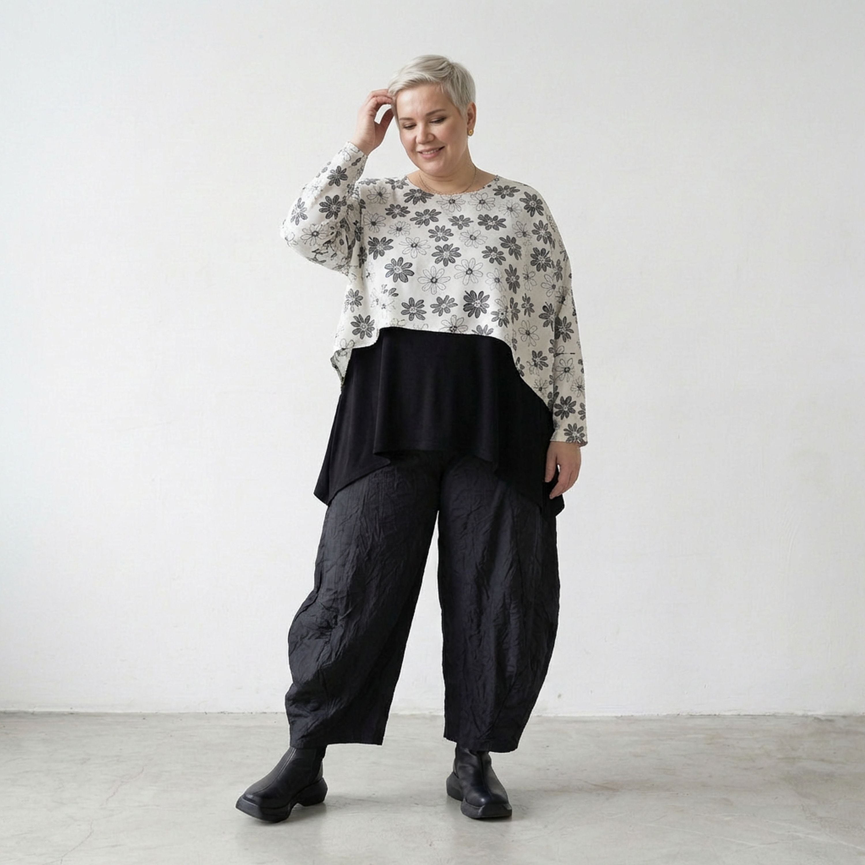 AKH Fashion 7011 Throw, White-Black