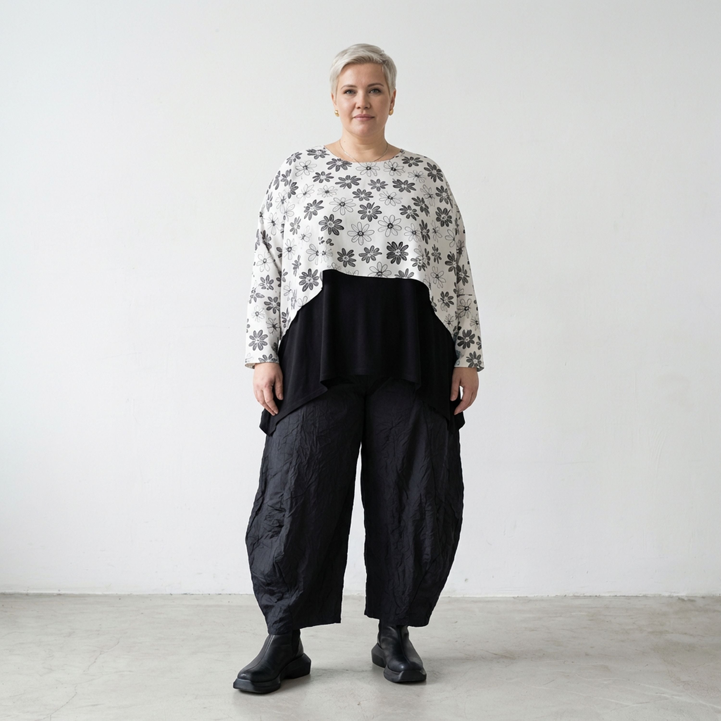 AKH Fashion 7011 Throw, White-Black