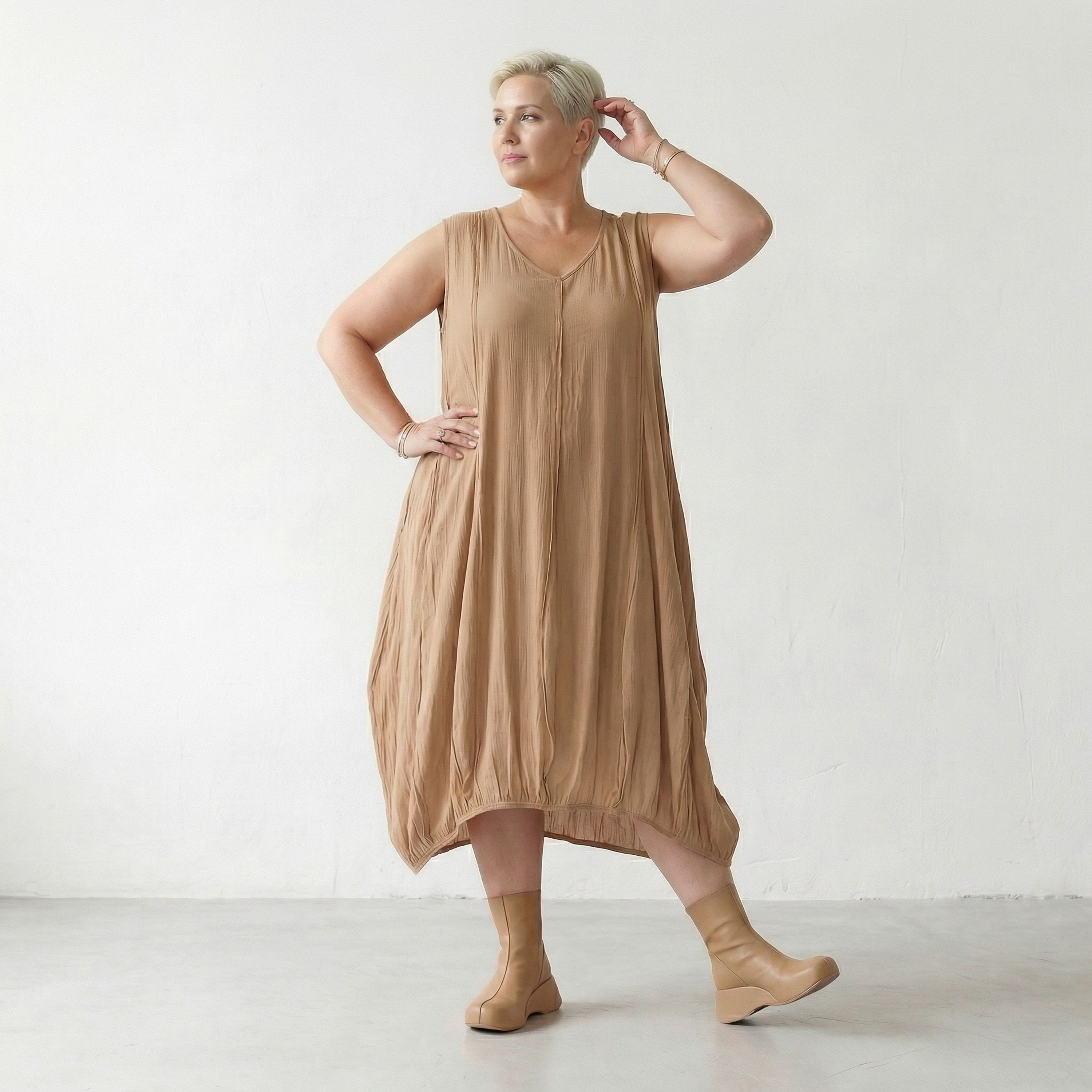 AKH Fashion 2288 Kleid, Beige