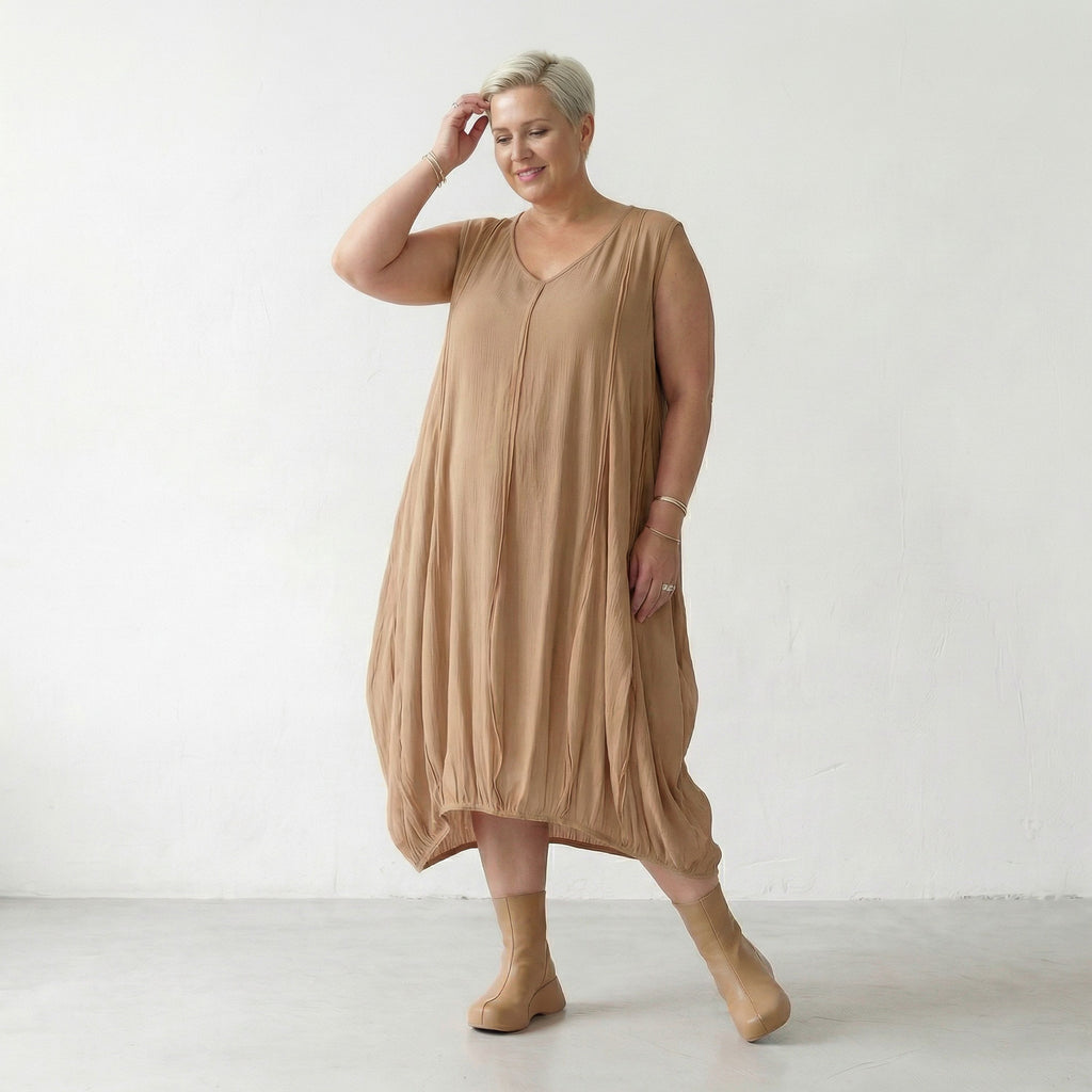 AKH Fashion 2288 Kleid, Beige