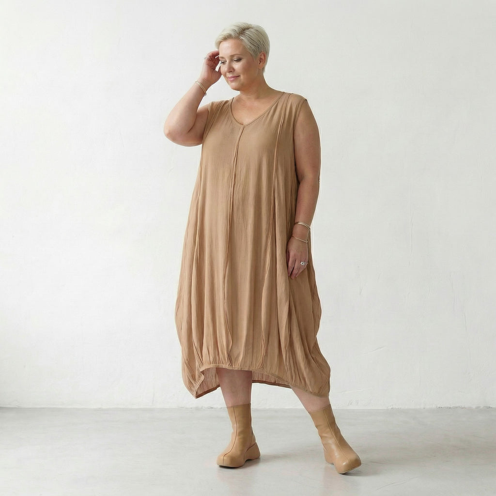 AKH Fashion 2288 Kleid, Beige