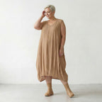 AKH Fashion 2288 Kleid, Beige