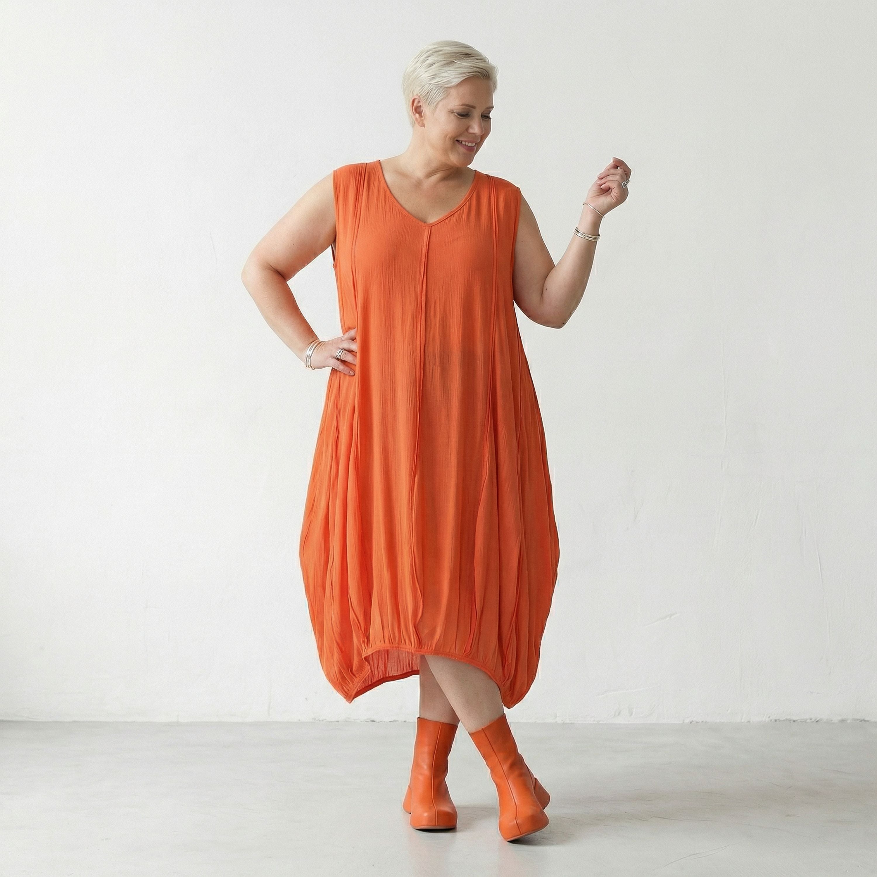 AKH Fashion 2288 Kleid, Orange