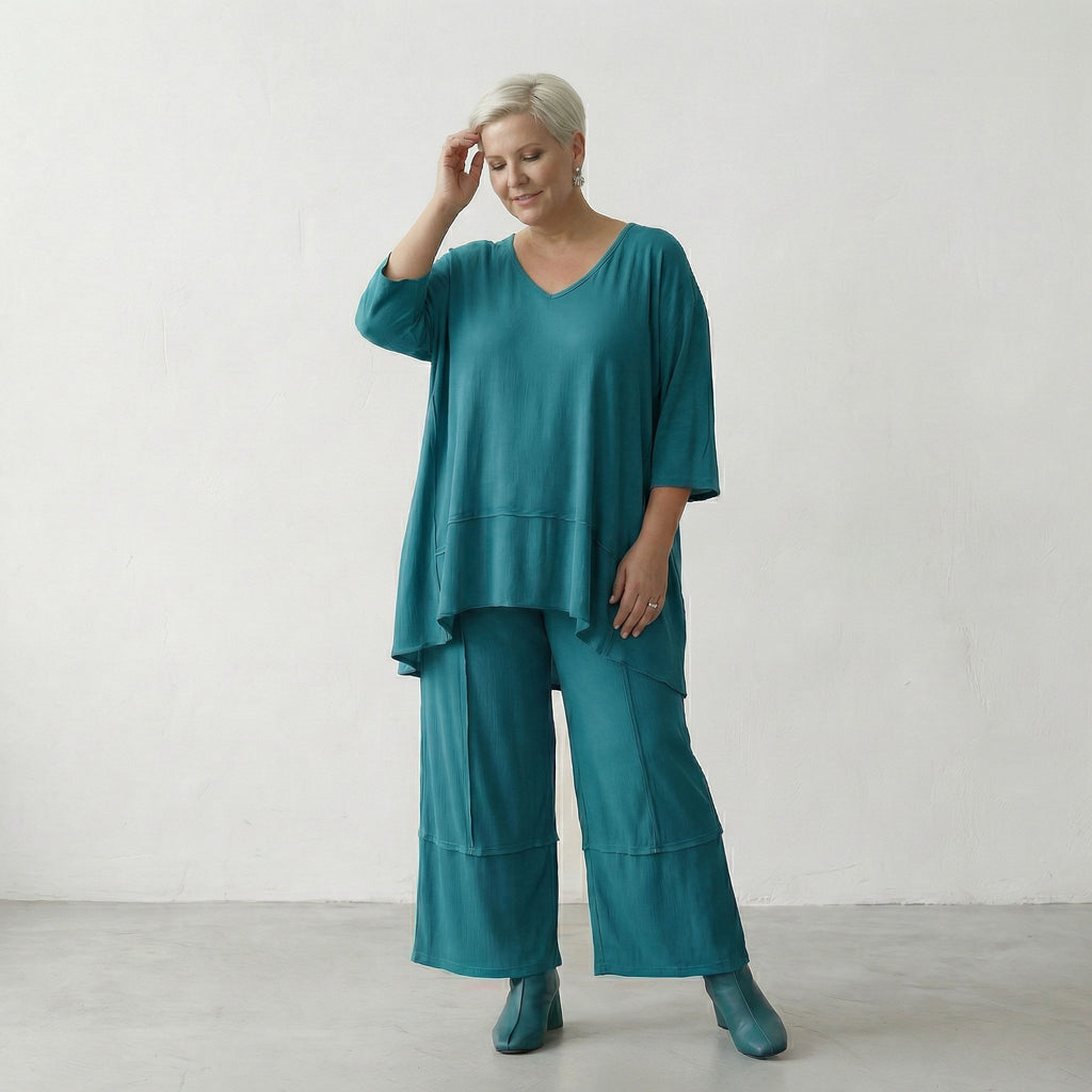 AKH Fashion 7189 Hose, Petrol