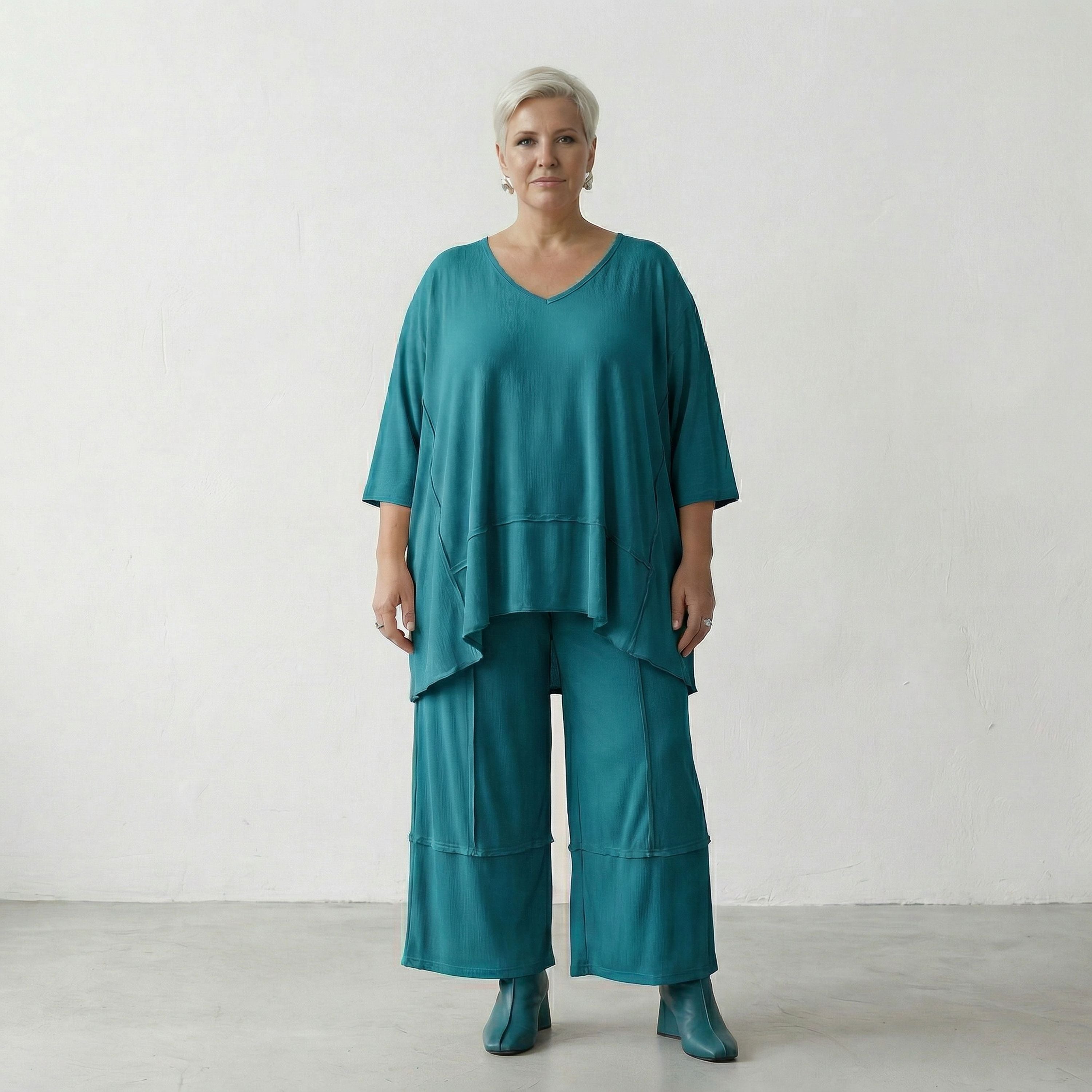 AKH Fashion 7189 Hose, Petrol