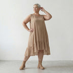 AKH Fashion 7023 Kleid, Beige