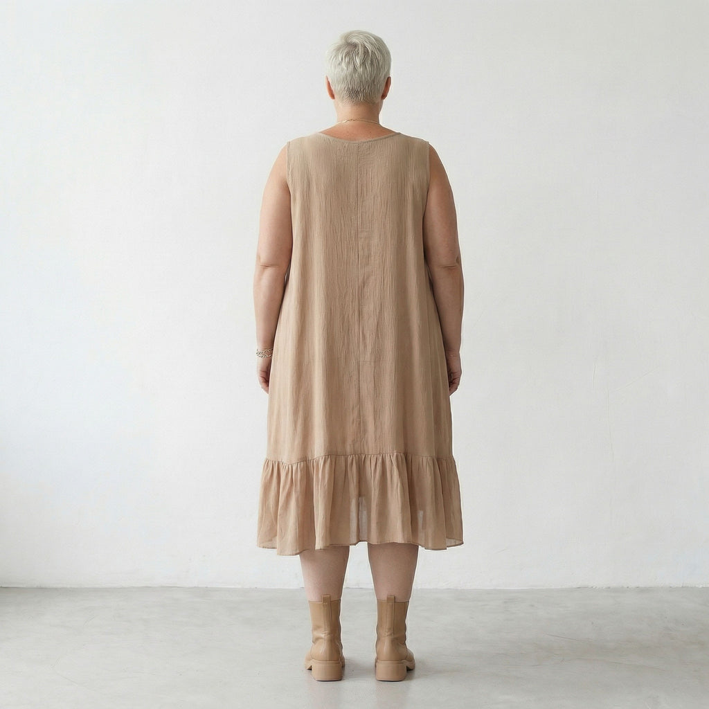 AKH Fashion 7023 Kleid, Beige