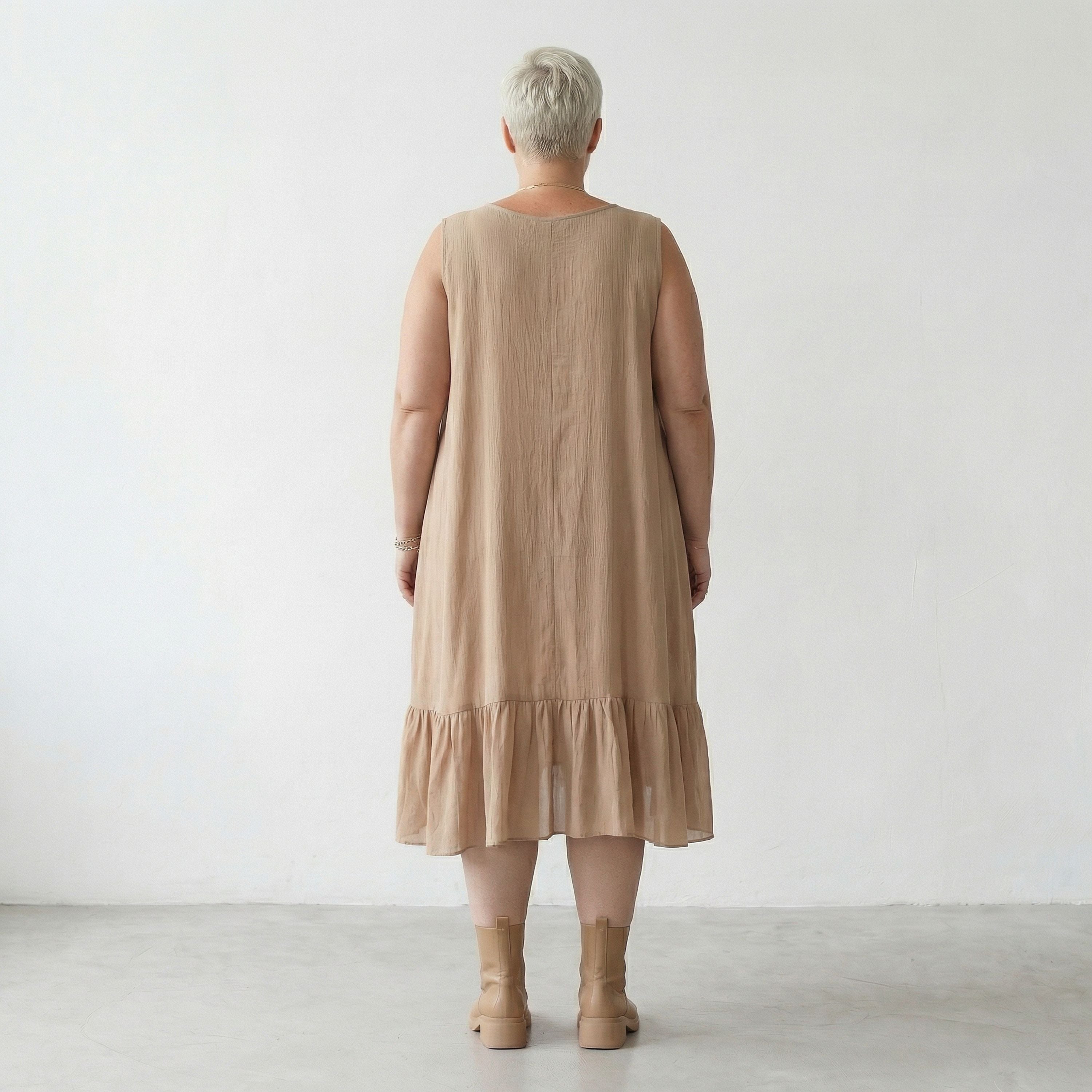 AKH Fashion 7023 Kleid, Beige