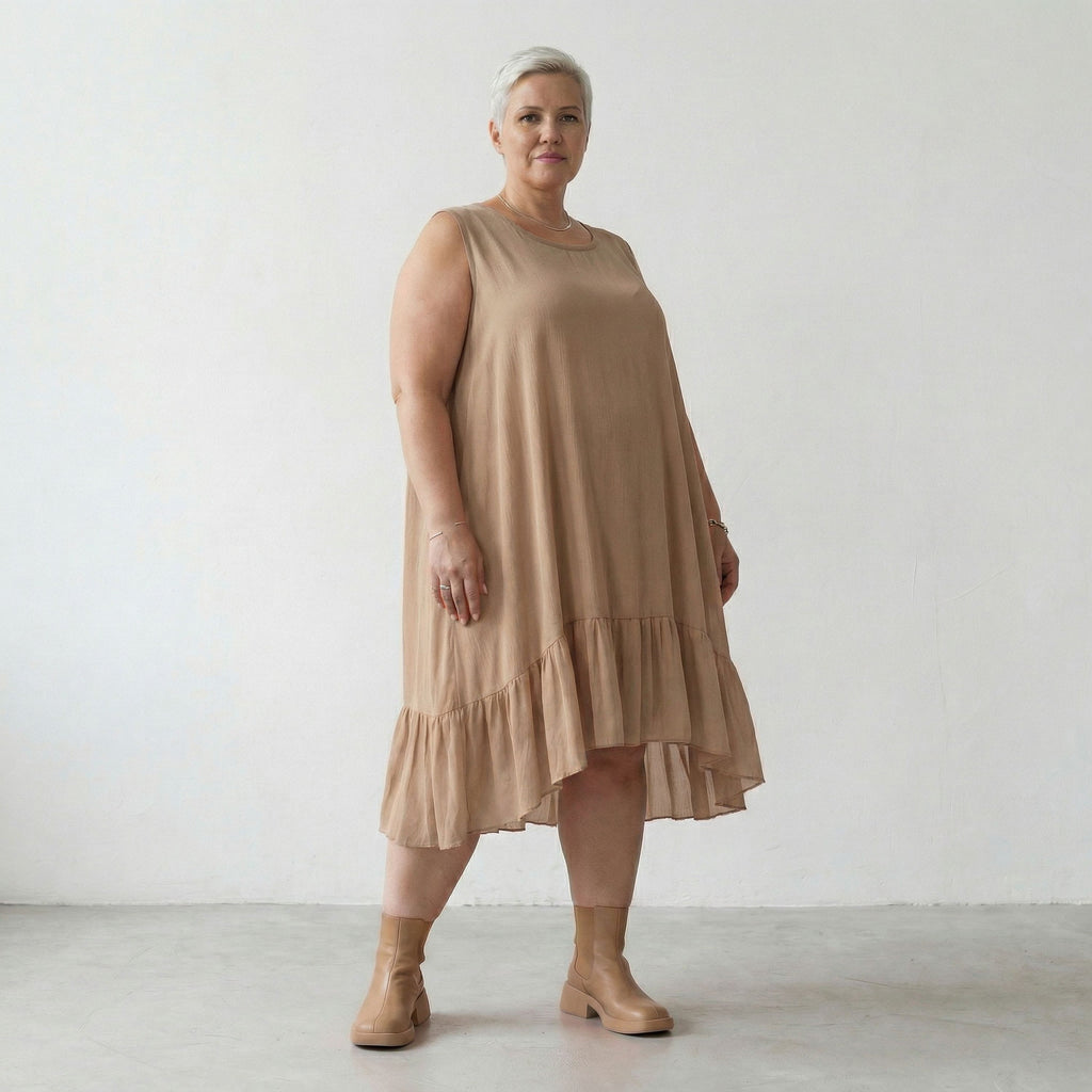 AKH Fashion 7023 Kleid, Beige