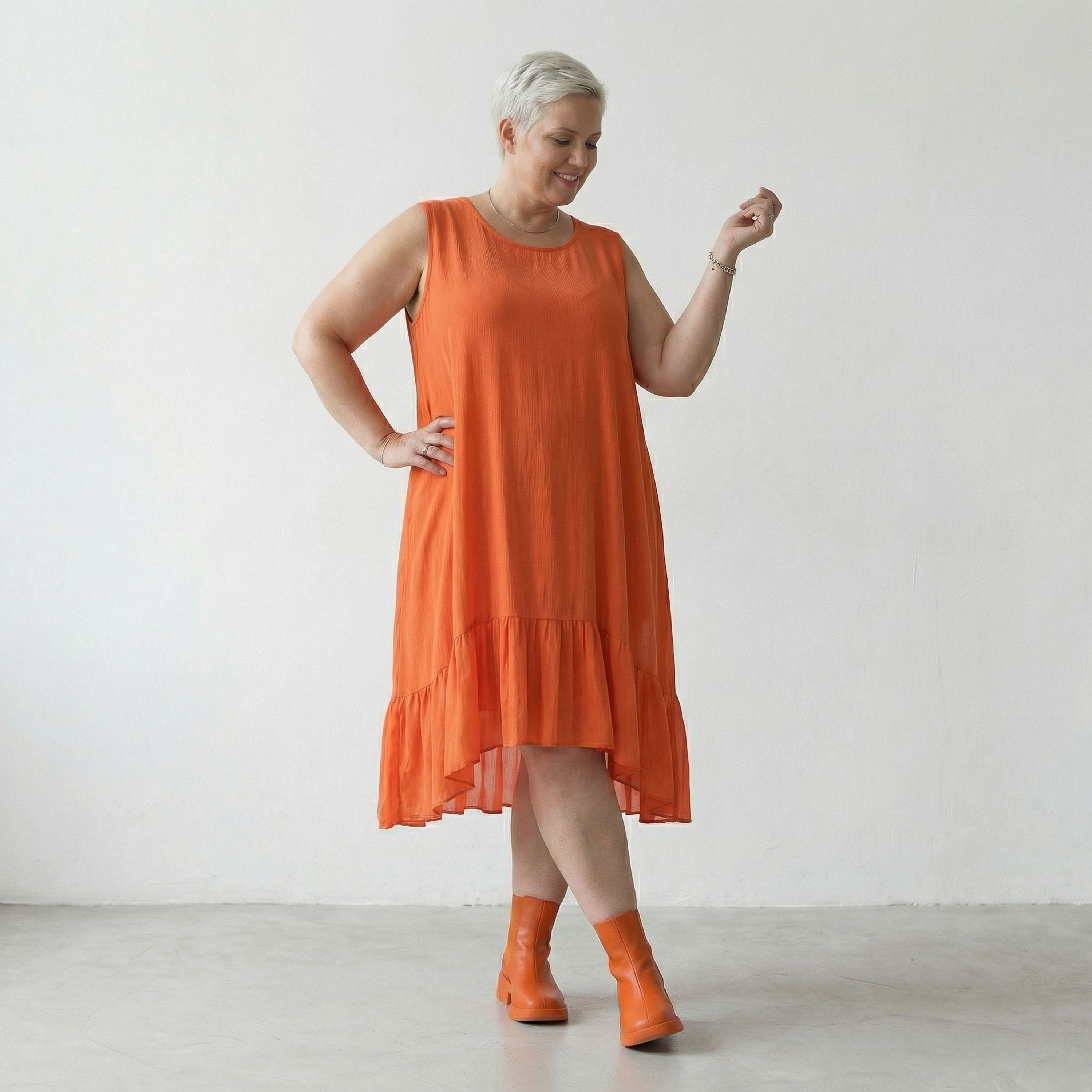 AKH Fashion 7023 Kleid, Orange