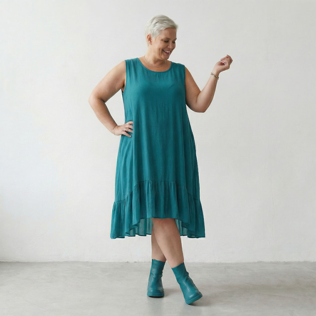 AKH Fashion 7023 Kleid, Petrol